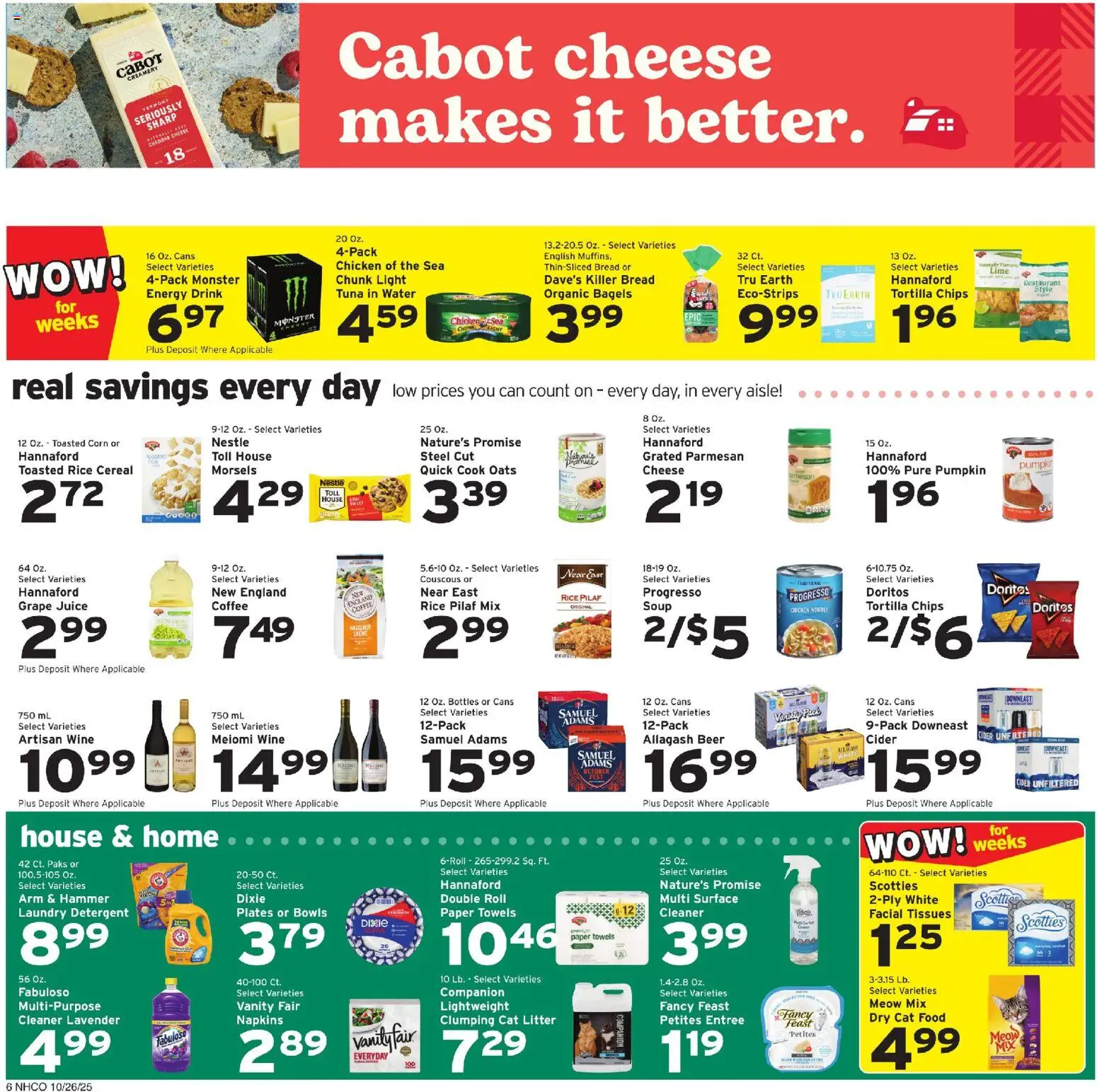 Hannaford Weekly Ad - valid from 26.10.2025 | Page: 10 | Products: Corn, Cat Food, Hammer, Bread