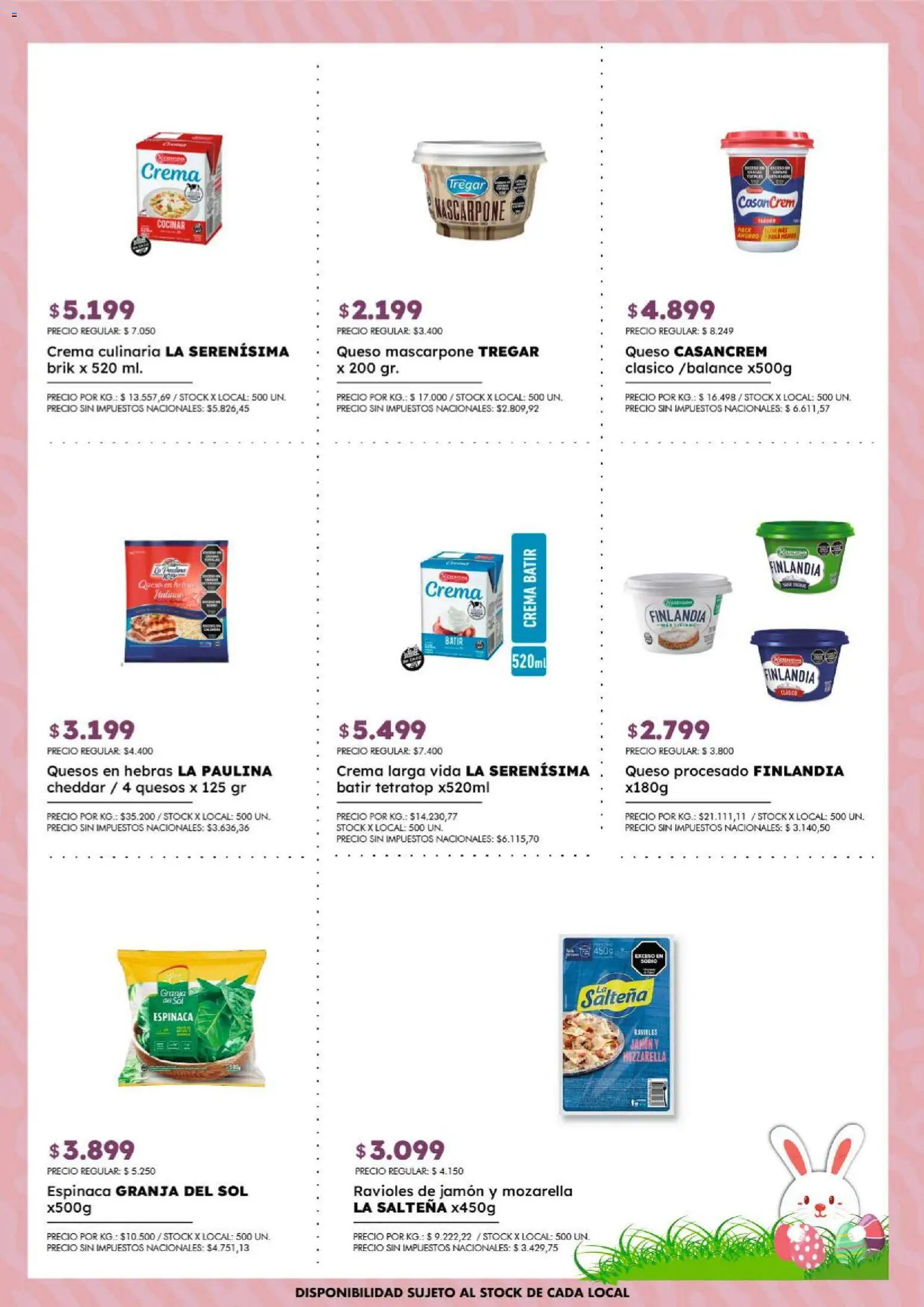 Disco - FOLLETO ESPECIAL PASCUAS DISCO  │ válido desde el 27.03.2026 | Página: 17 | Productos: Jamón, Ravioles, Espinaca, Crema