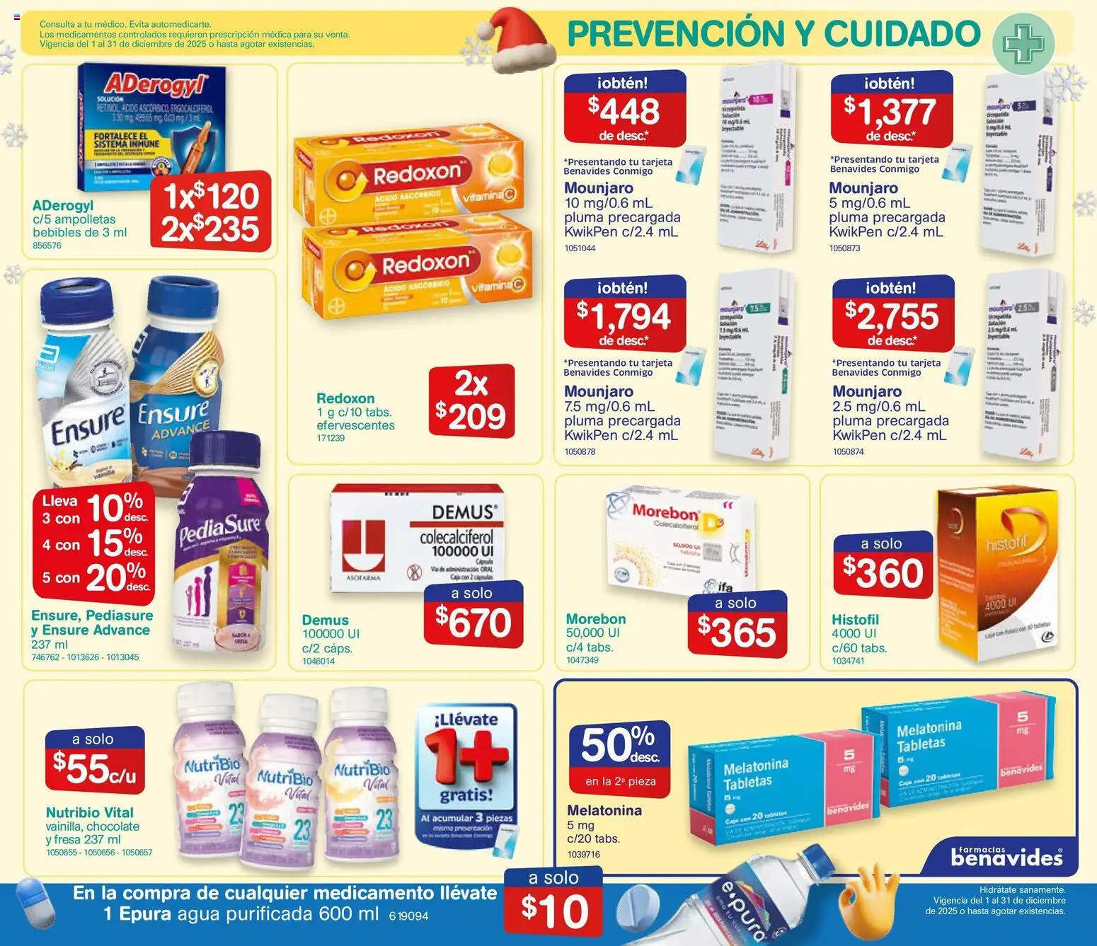 Nuevas ofertas de Farmacia Benavides válidas en toda la República Mexicana desde el 01.12.2025. ¡Encuentra las mejores ofertas en Farmacia Benavides catálogo! | Página: 13 | Productos: Fresa, Agua, Chocolate, Tableta