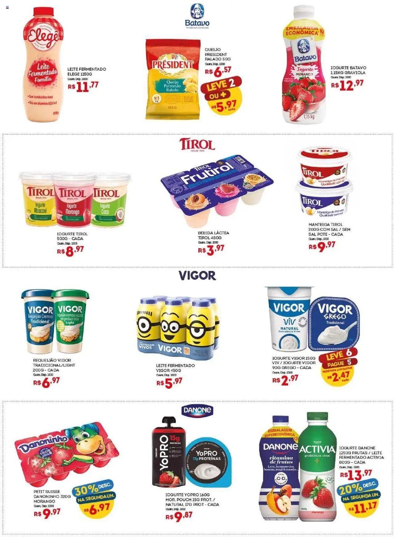 Bistek Supermercados Folheto - válido de 10.09.2025 | Página: 10 | Produtos: Probióticos, Leite, Manteiga, Mamão