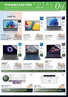 Vista previa de El Corte Inglés Black Friday, nuevo folleto de la tienda, válido en México a partir del 17.11.2025 | Página: 9 | Productos: Impresora, Toner, Té