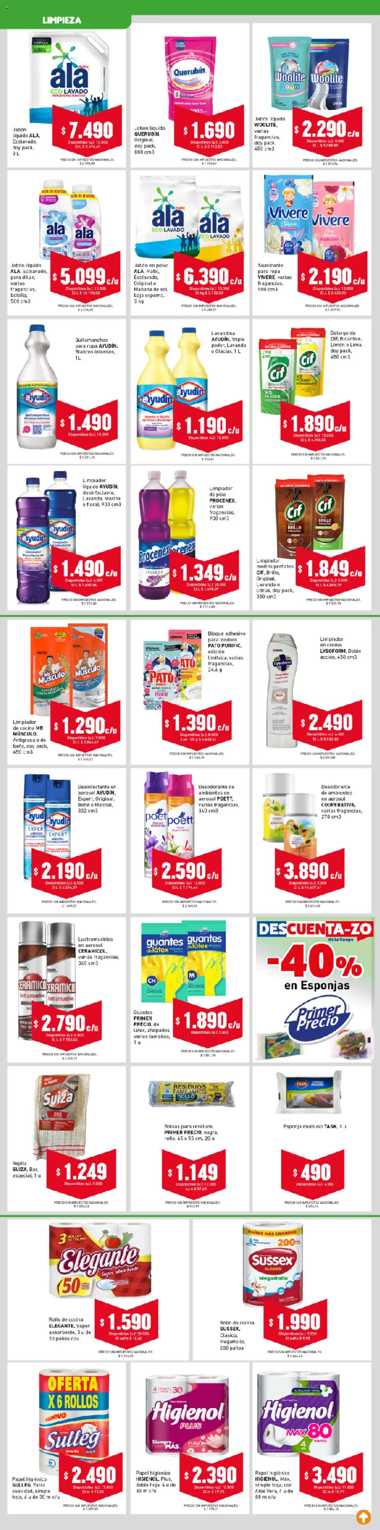 Cooperativa Obrera catálogo │ válido desde el 14.08.2025 | Página: 7 | Productos: Antigrasa, Lavandina, Jabón, Jabón en polvo