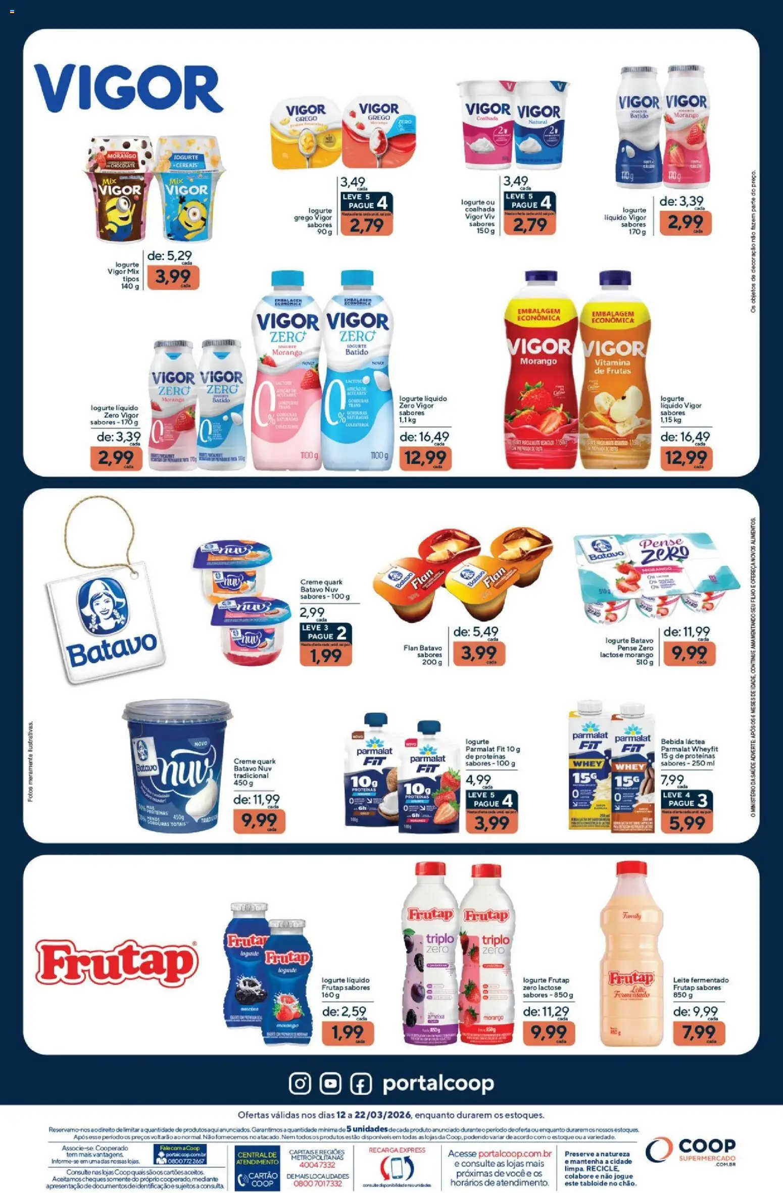 Coop Folheto - válido de 12.03.2026 | Página: 2 | Produtos: Leite, Chocolate, Creme, Bebida