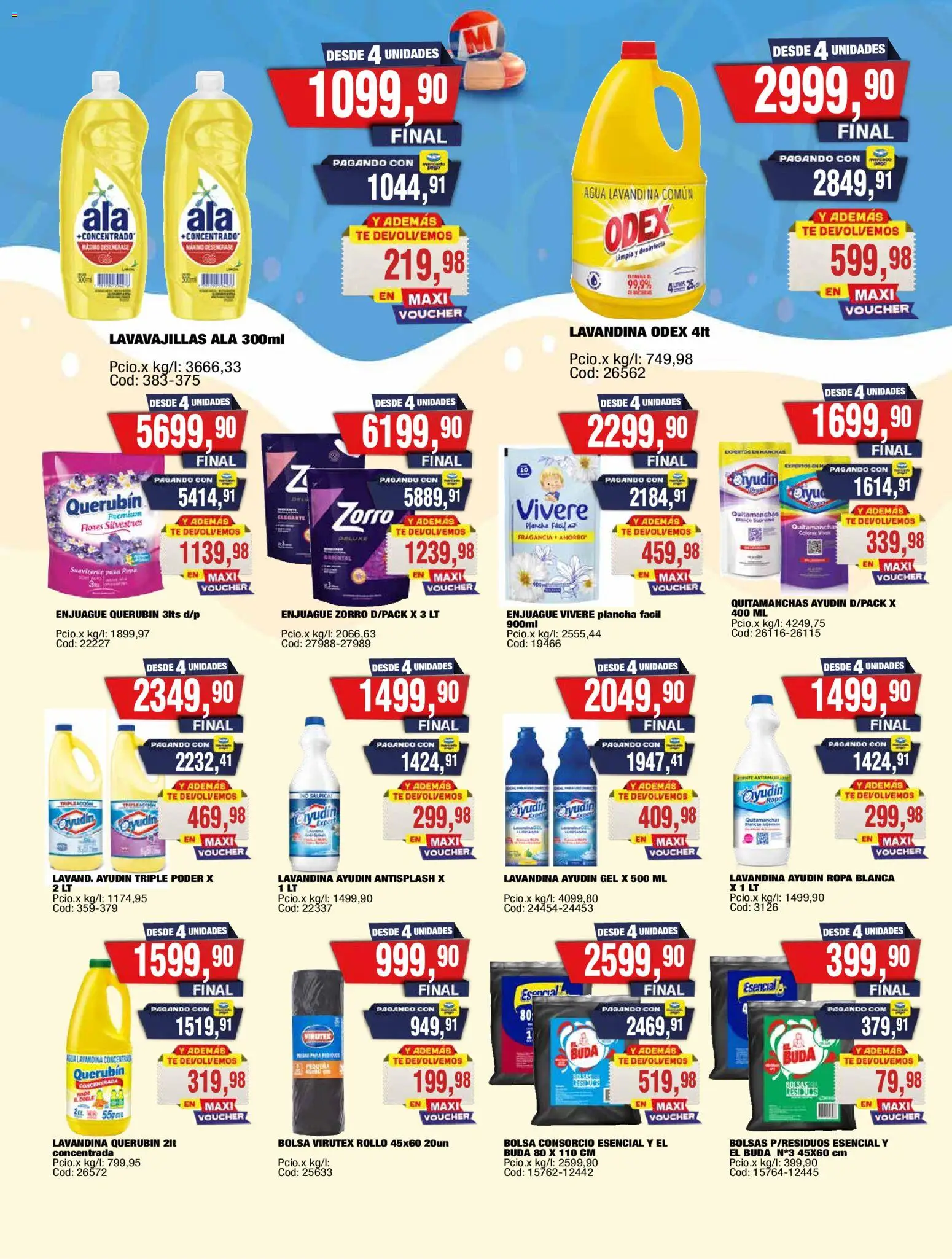 Maxiconsumo ofertas │ válido desde el 05.01.2026 | Página: 24 | Productos: Lavandina, Fragancia, Ropa, Té