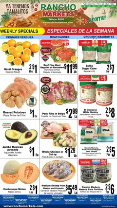 Preview of Rancho Markets weekly ads valid from 09.12.2025