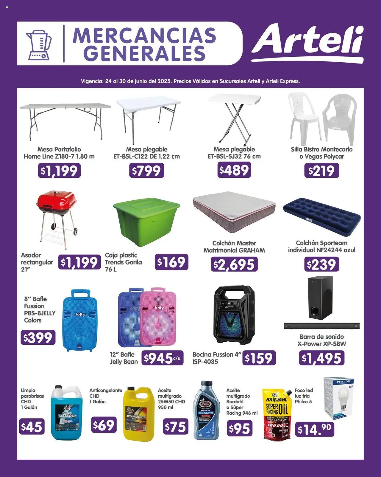 Nuevas ofertas de Arteli válidas en toda la República Mexicana desde el 24.06.2025. ¡Encuentra las mejores ofertas en Arteli folleto! | Página: 15 | Productos: Silla, Mesa, Caja, Foco