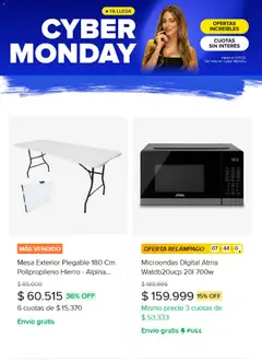 Vista previa Mercado Libre catálogo - Cyber monday  válido desde el 27.10.2025 | Página: 9 | Productos: Mesa, Microondas