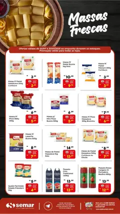 Semar Supermercado - Ofertas Massas Frescas - Pré-Visualização do folheto da loja Semar Supermercado, válido de 02.07.2025