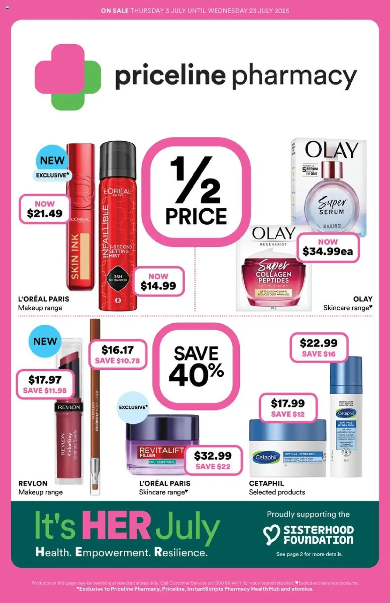 Priceline Pharmacy catalogue - valid from 02.07.2025 | Page: 1 | Products: Oil, Makeup, Foundation, Collagen