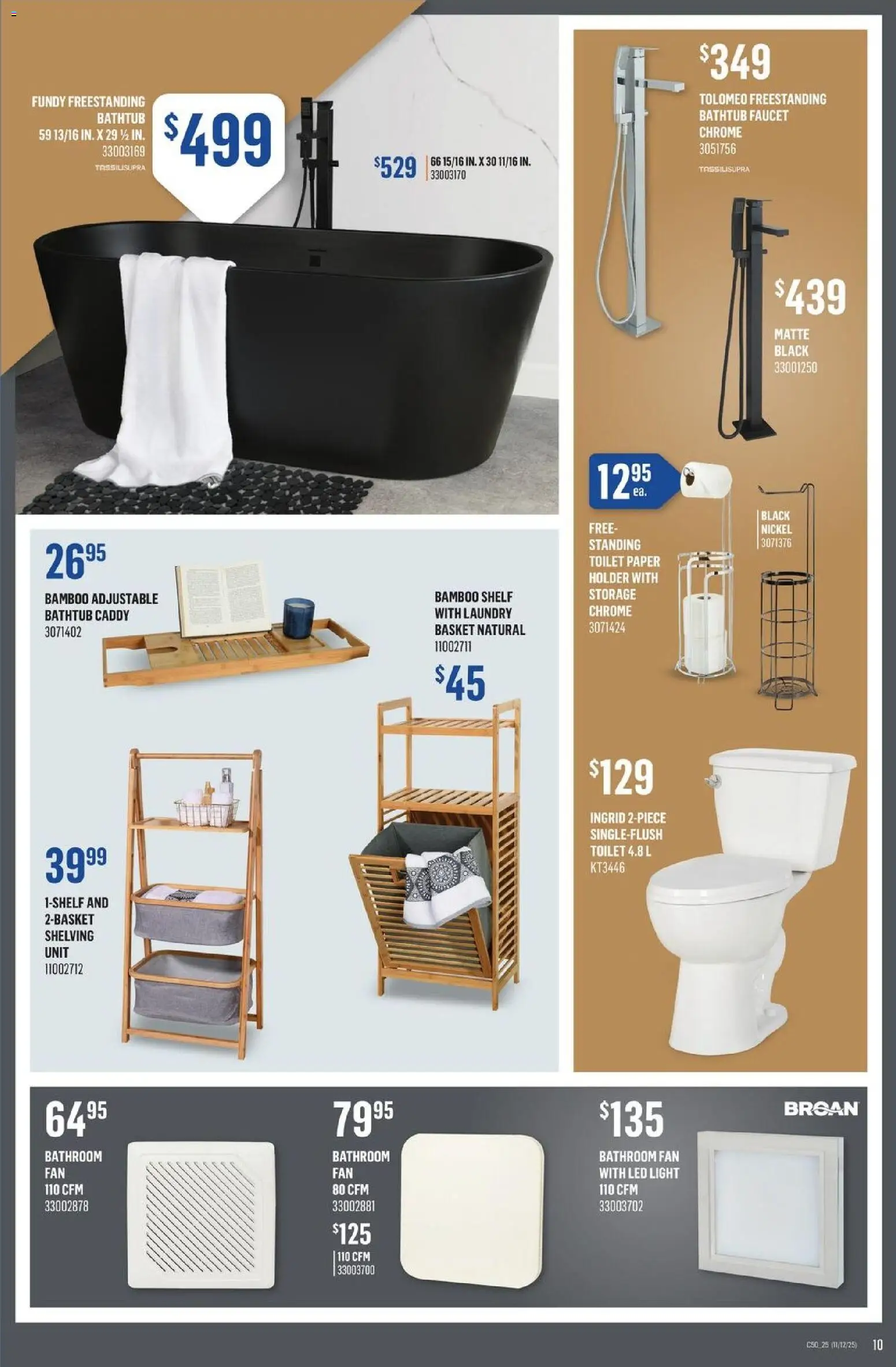 Canac flyer valid from 11.12.2025 | Page: 10 | Products: Fan, Shelf, Basket