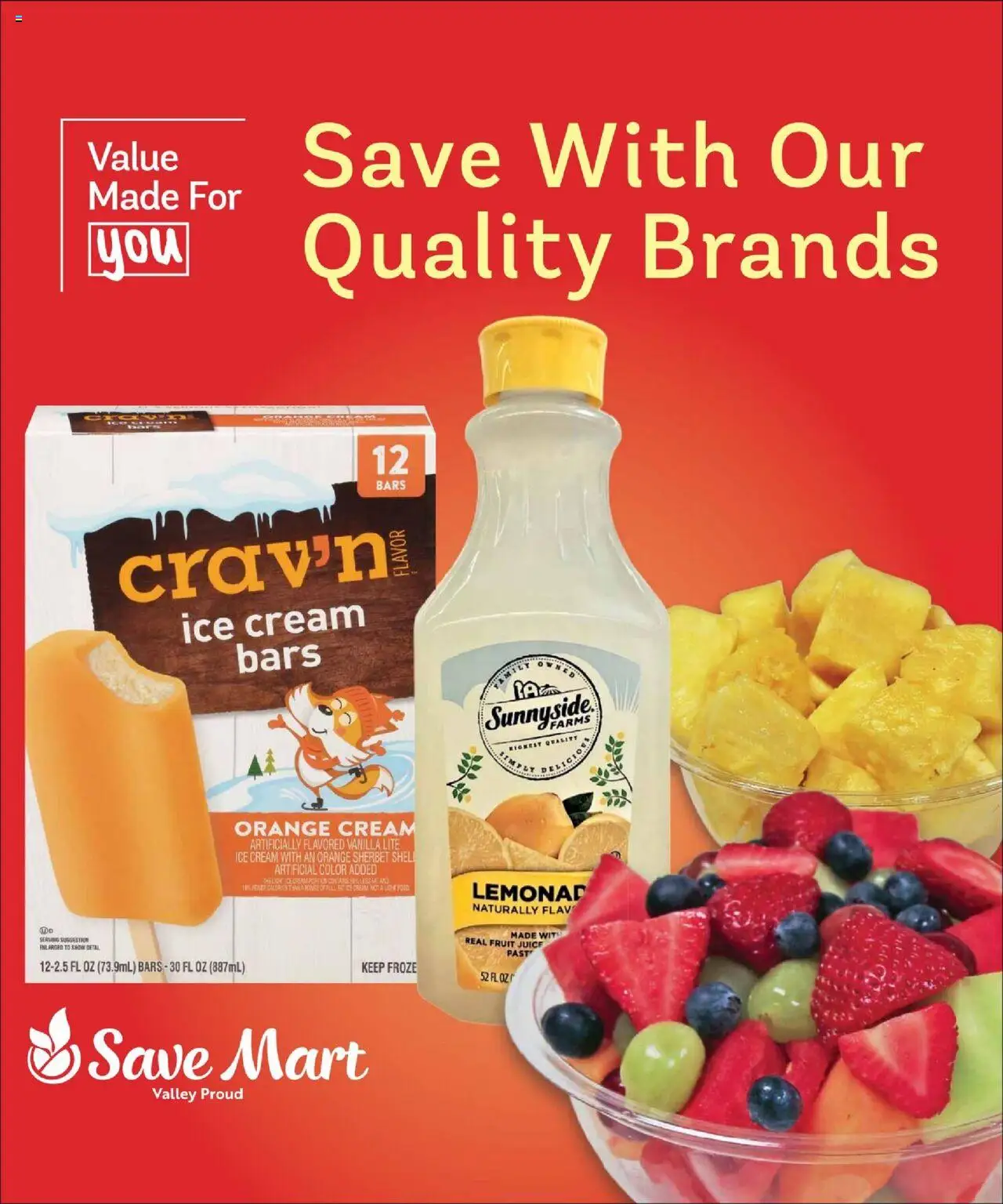 Save Mart Save Even More - valid from 10.09.2025 | Page: 1 | Products: Juice, Cream, Ice cream