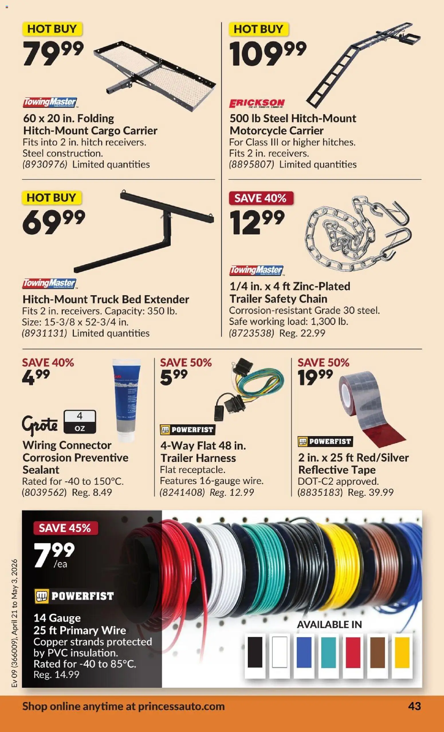 Princess Auto flyer valid from 21.04.2026 | Page: 48 | Products: Connector, Bed