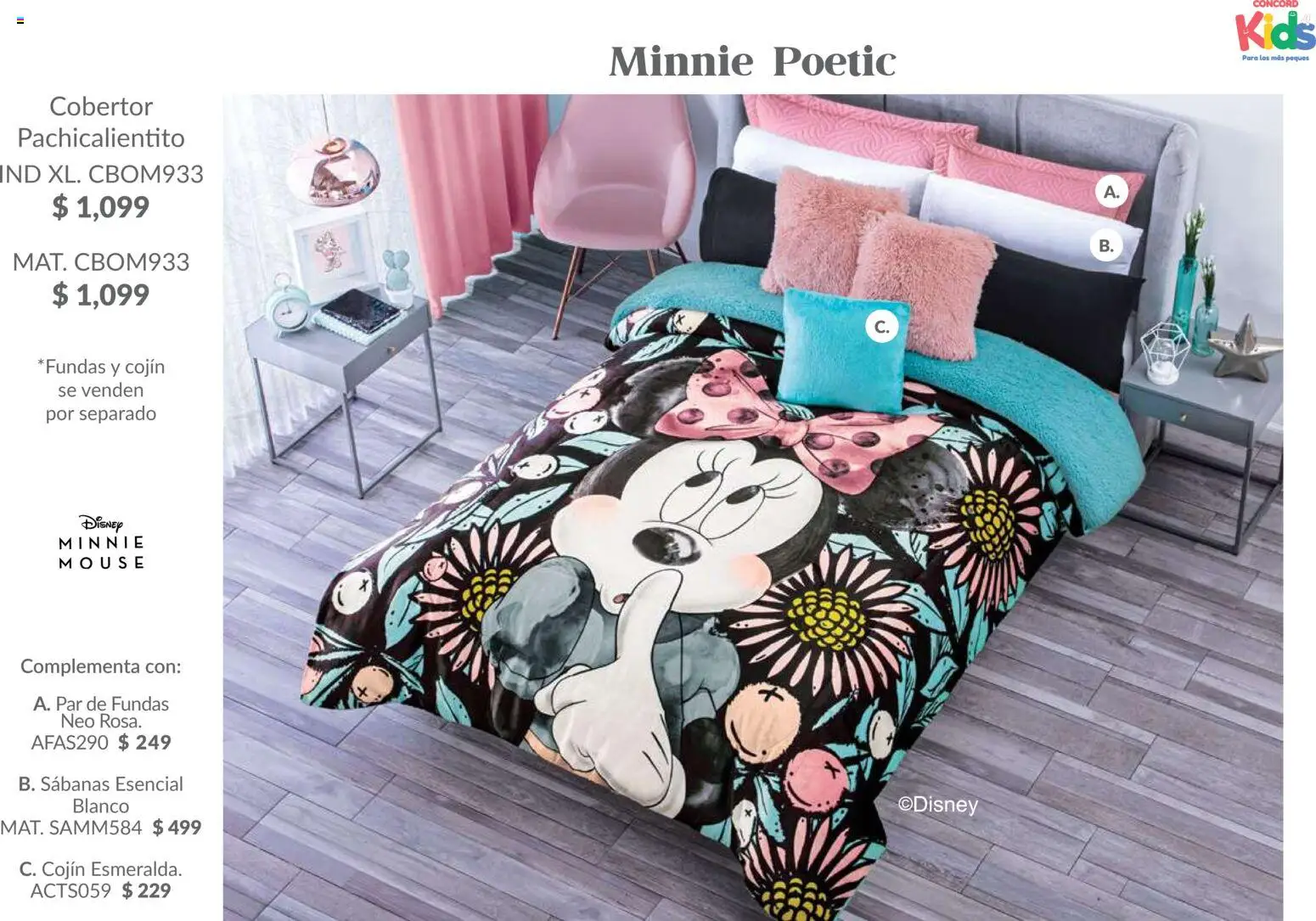 Nuevas ofertas de Colchas Concord válidas en toda la República Mexicana desde el 01.02.2026. ¡Encuentra las mejores ofertas en Colchas Concord catálogo Kids! | Página: 70 | Productos: Cobertor, Mouse, Sabanas