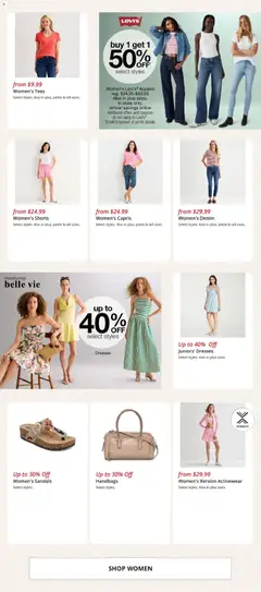 Preview of JCPenney weekly ads valid from 01.04.2026 | Page: 2 | Products: Shorts, Sandals
