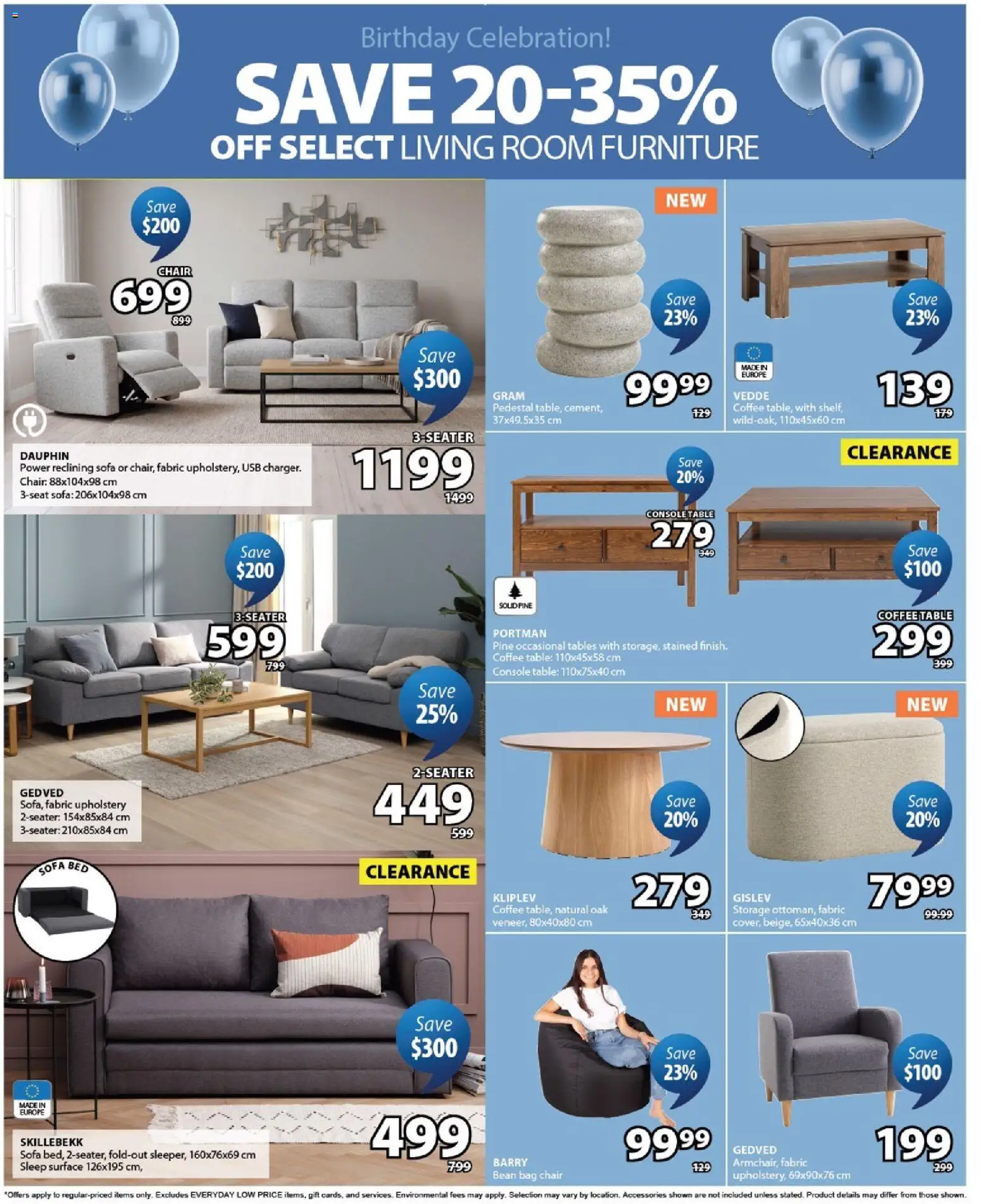 JYSK flyer valid from 23.04.2026 | Page: 8 | Products: Bag, Sofa, Coffee table, Coffee