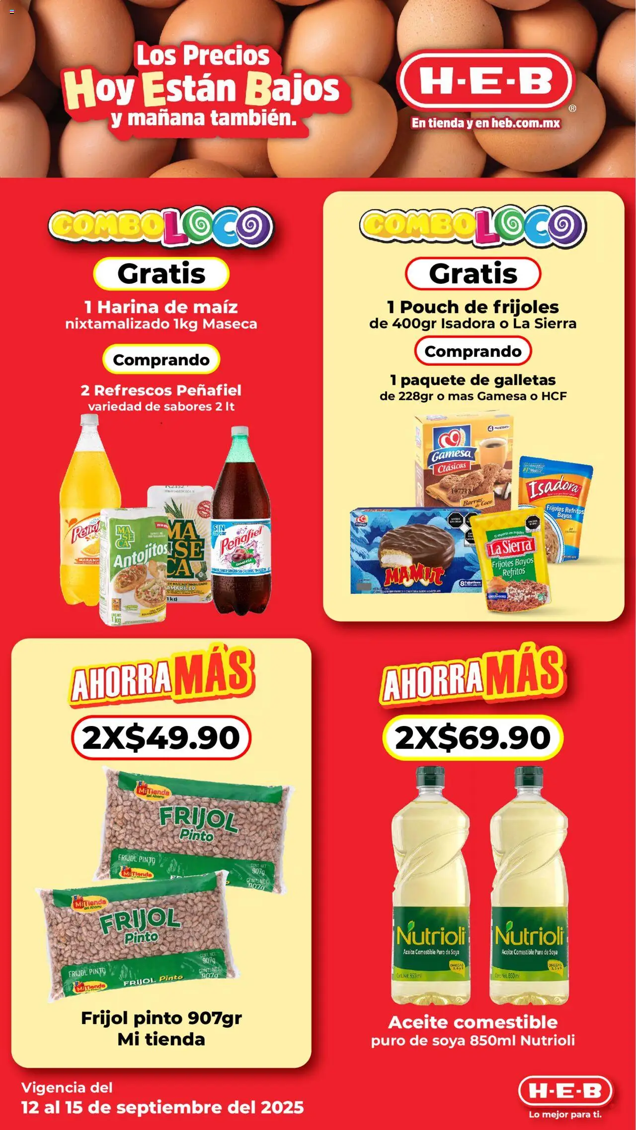 Nuevas ofertas de H-E-B válidas en toda la República Mexicana desde el 12.09.2025. ¡Encuentra las mejores ofertas en H-E-B - Folleto! | Página: 8 | Productos: Azúcar, Aceite, Galletas, Sierra