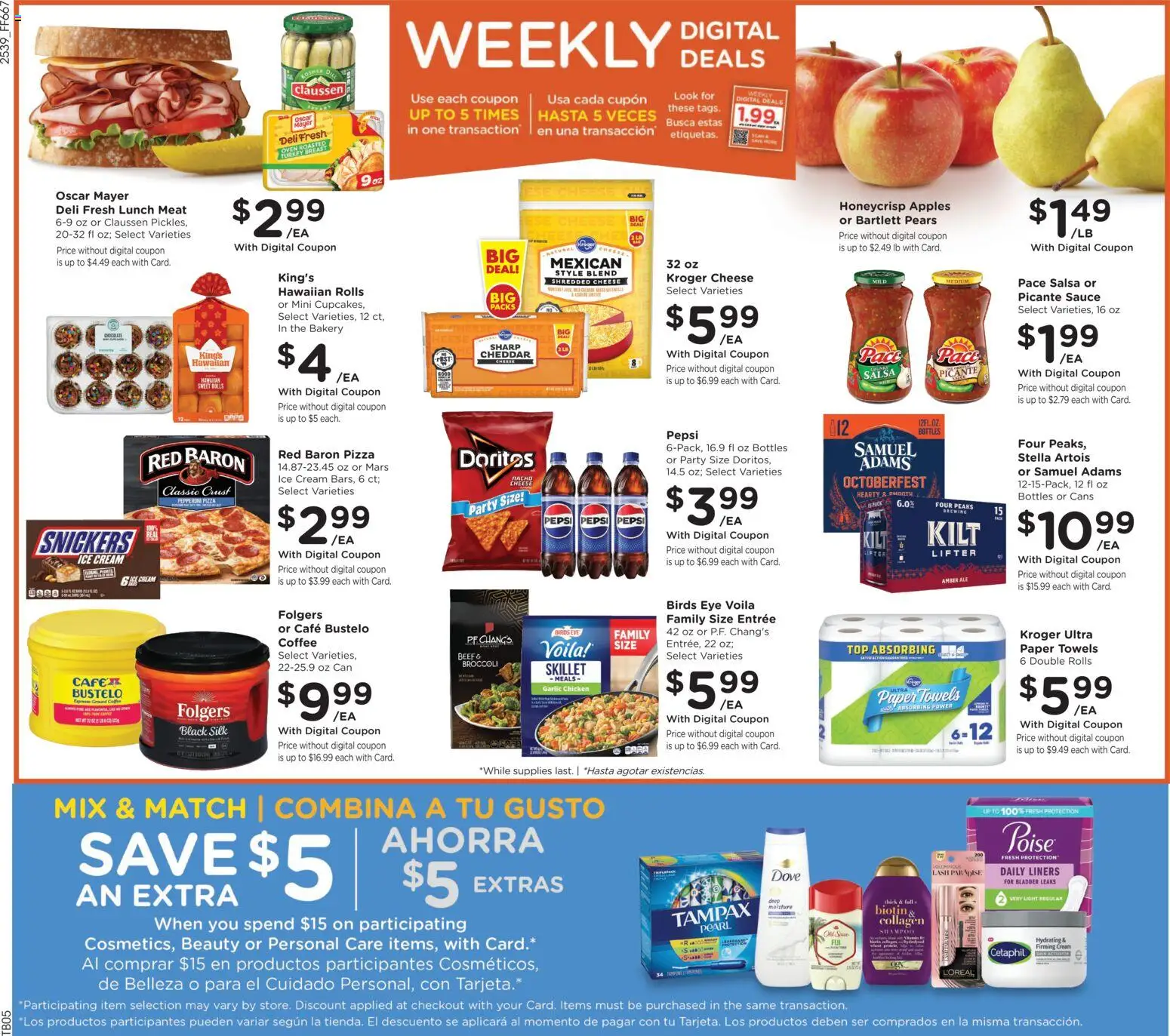 Fry's Food Weekly Ad - valid from 29.10.2025 | Page: 2 | Products: Shampoo, Pizza, Beef, Ice cream