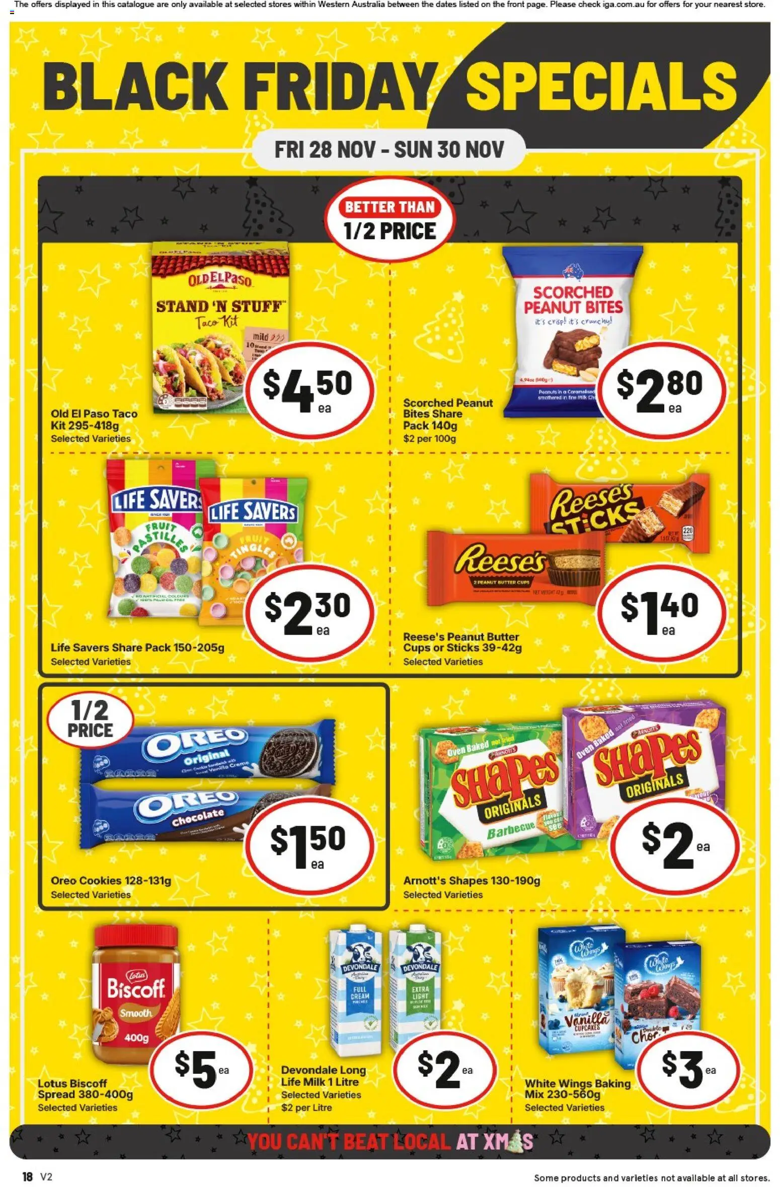 IGA catalogue - valid from 28.11.2025 | Page: 2 | Products: Cups, Light, Milk, Peanuts