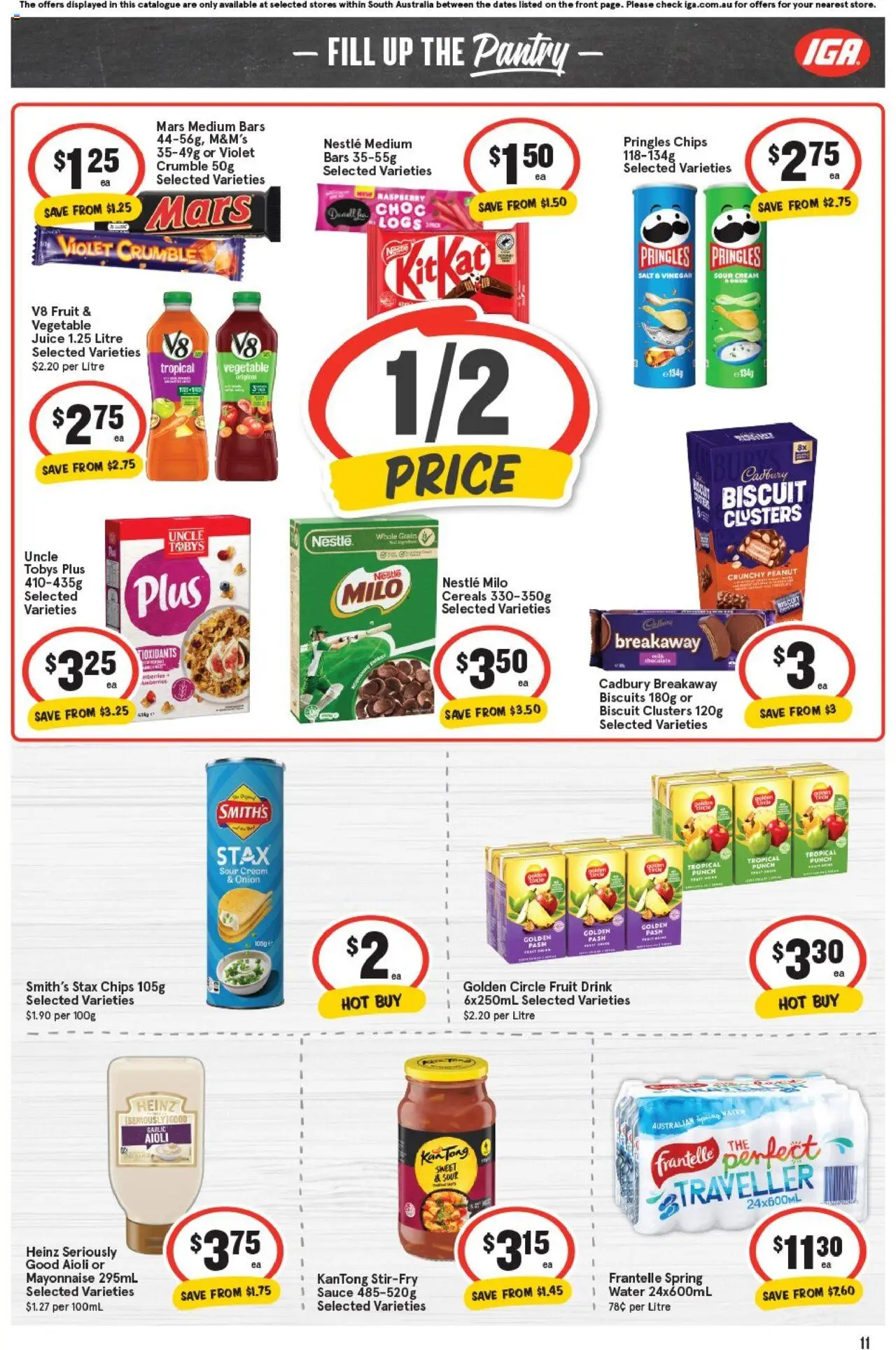 IGA catalogue - valid from 01.10.2025 | Page: 11 | Products: Cream, Water, Garlic, Vinegar