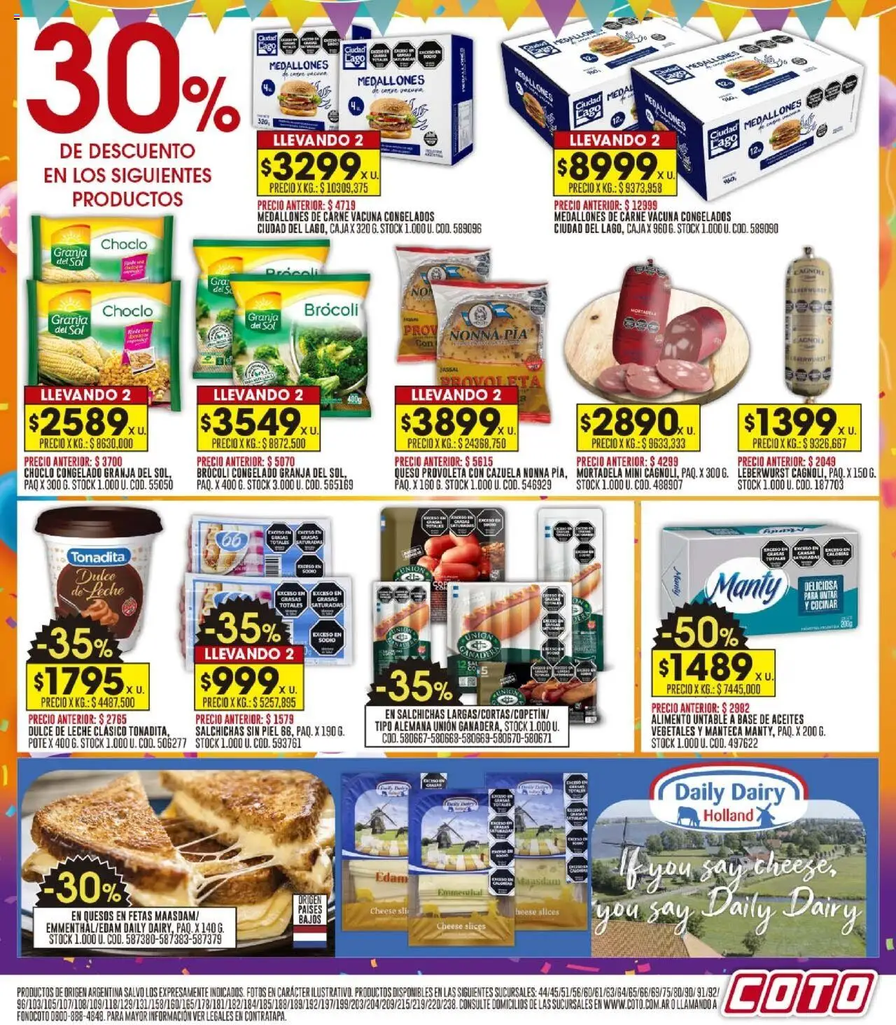 Coto - Ofertas │ válido desde el 20.10.2025 | Página: 7 | Productos: Choclo, Dulce de leche, Brocoli, Queso
