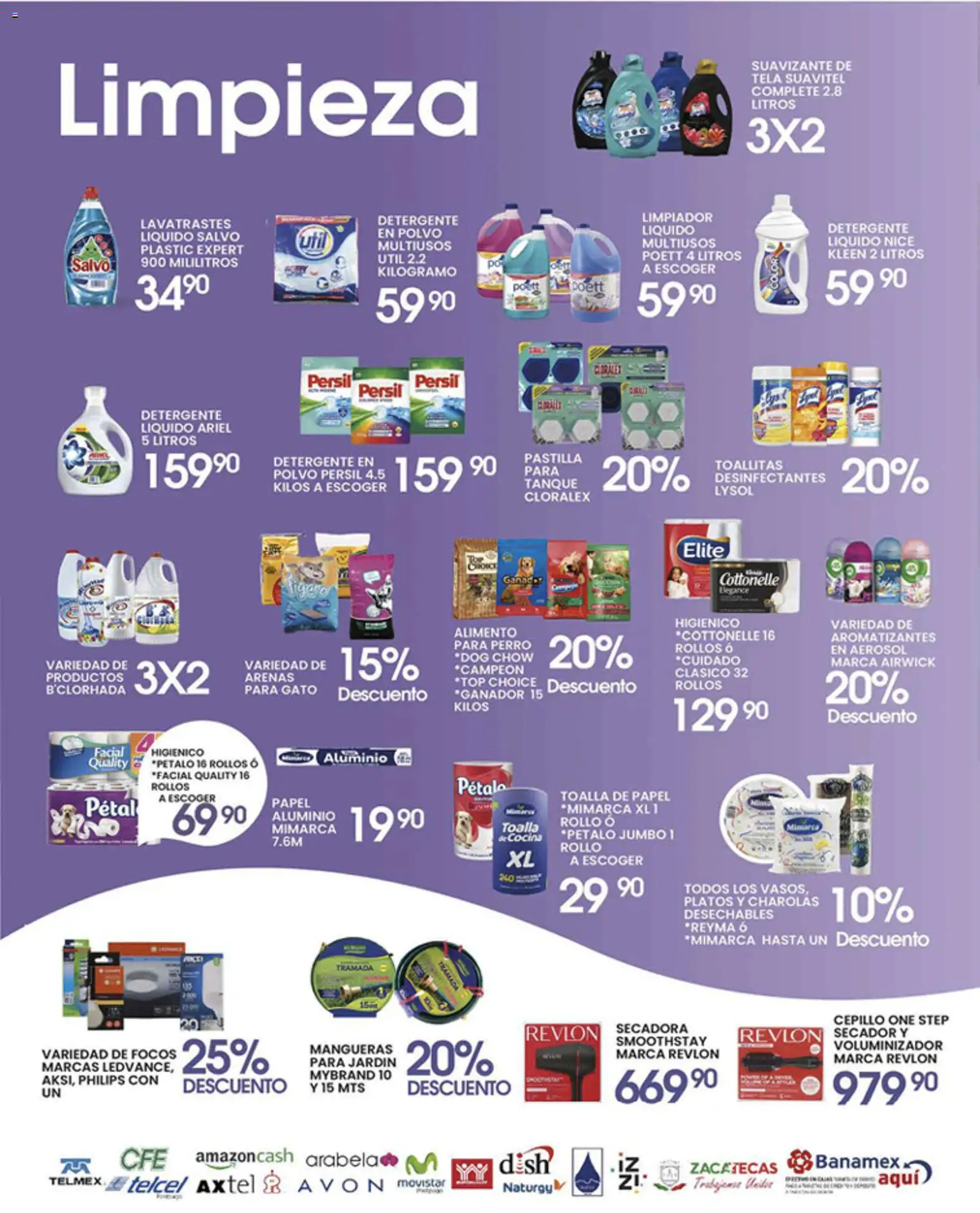Nuevas ofertas de Alsuper válidas en toda la República Mexicana desde el 07.04.2026. ¡Encuentra las mejores ofertas en Alsuper folleto Zacatecas! | Página: 5 | Productos: Detergente, Cepillo, Toalla, Polvo