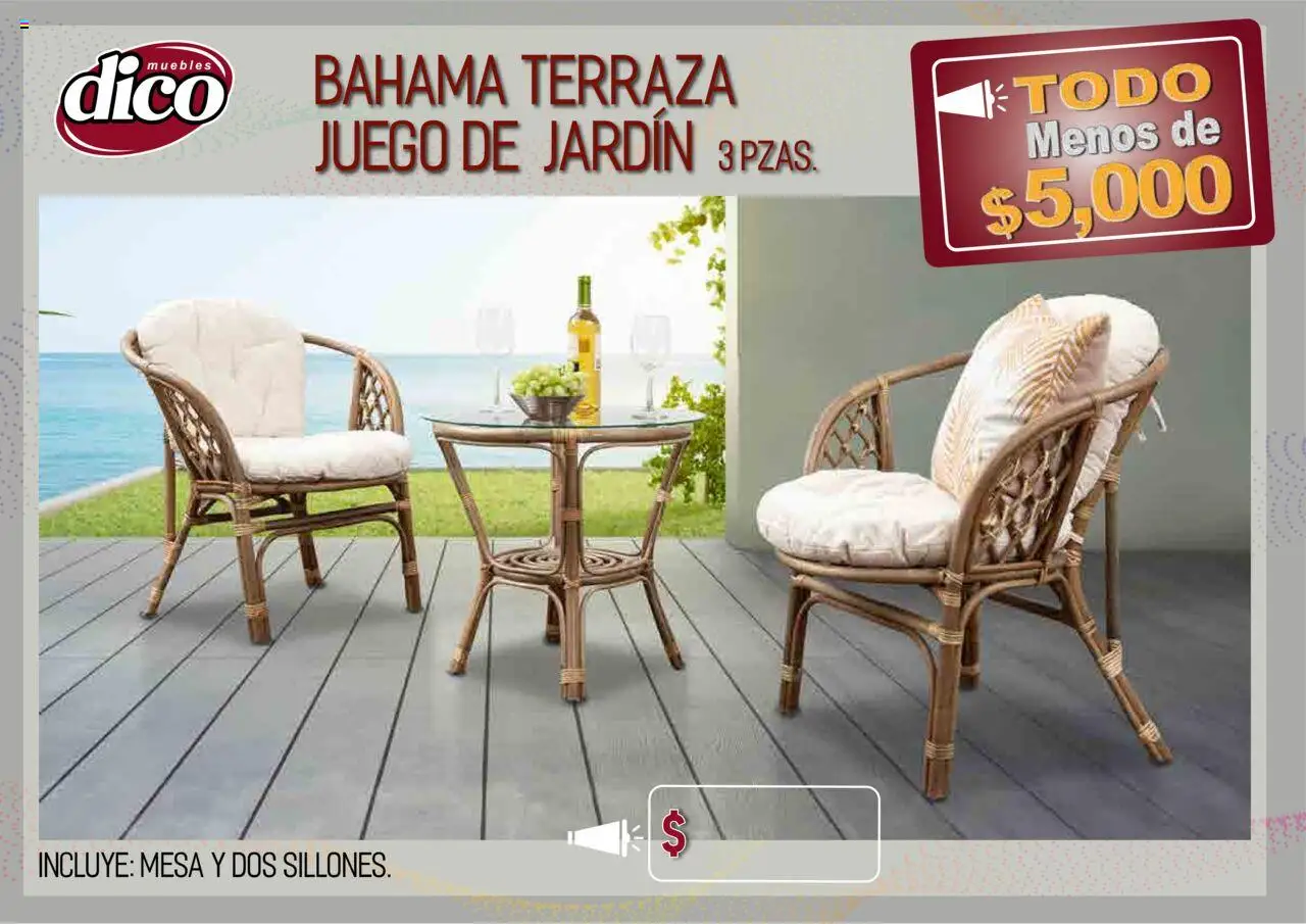 Nuevas ofertas de Muebles Dico válidas en toda la República Mexicana desde el 12.02.2025. ¡Encuentra las mejores ofertas en Muebles Dico catálogo Todo Menos! | Página: 78 | Productos: Banco