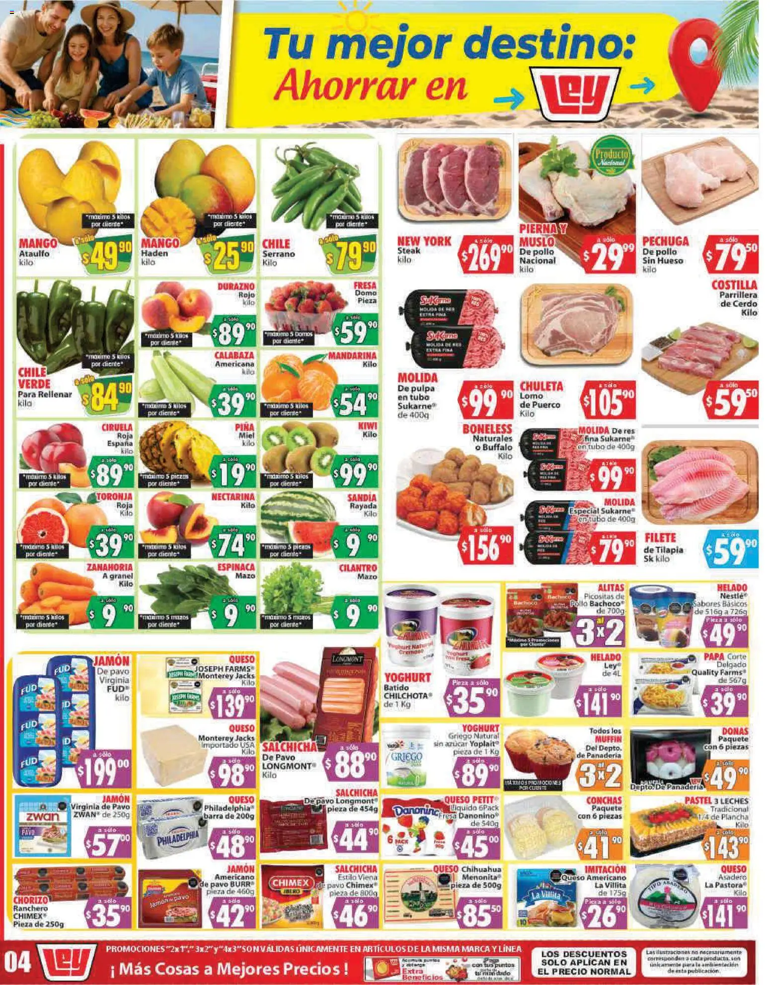 Nuevas ofertas de Casa Ley válidas en toda la República Mexicana desde el 09.04.2026. ¡Encuentra las mejores ofertas en Casa Ley folleto Autoservicio La Paz, BCS! | Página: 1 | Productos: Pollo, Papa, Jamón, Panadería