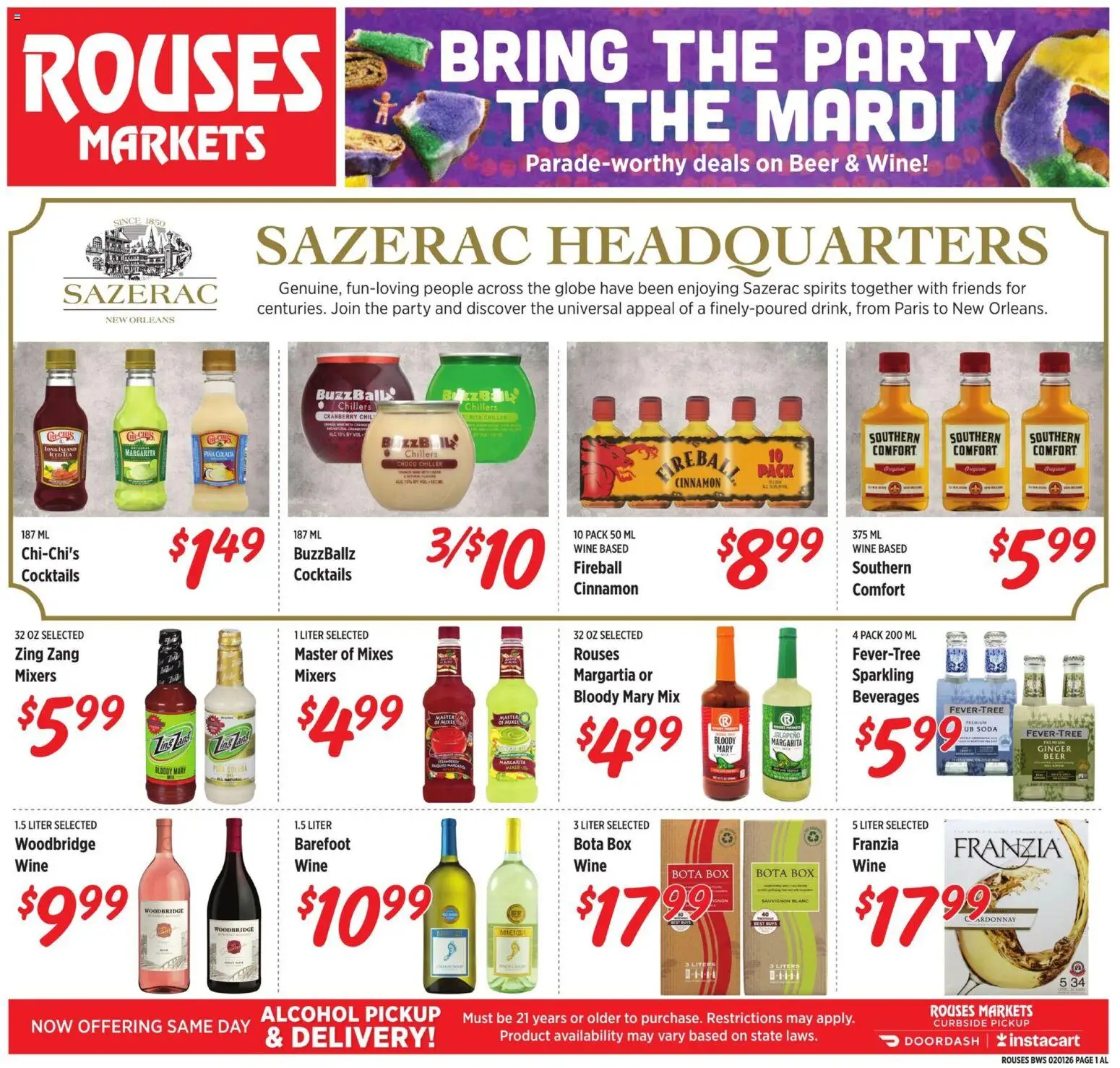 Rouses Monthly - AL - valid from 01.02.2026 | Page: 1 | Products: Ginger, Box, Wine, Beer