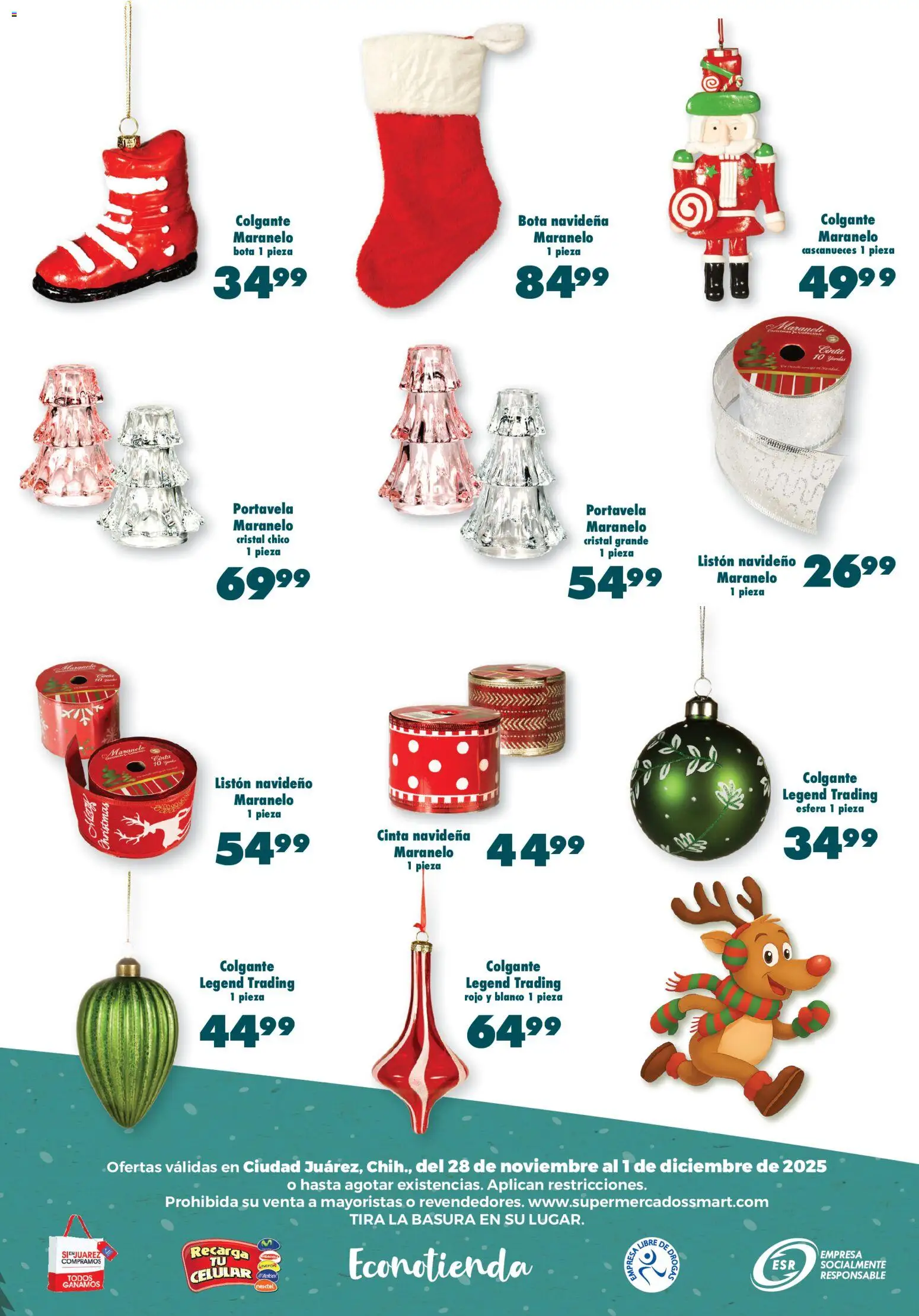 Nuevas ofertas de S-Mart válidas en toda la República Mexicana desde el 05.12.2025. ¡Encuentra las mejores ofertas en S-Mart folleto Ofertas de Feria Juárez! | Página: 6 | Productos: Cinta