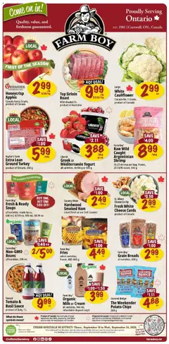 Preview of Farm Boy weekly flyer / circulaire from shop Farm Boy valid from 18.09.2025