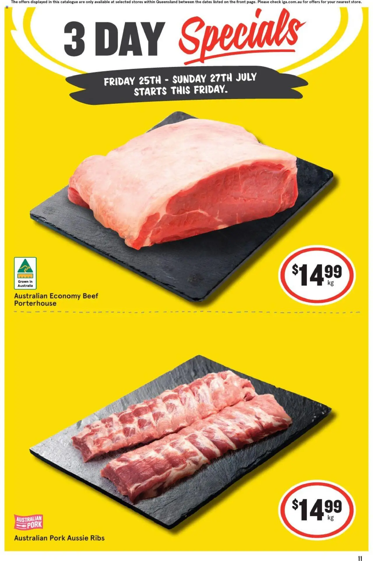 IGA catalogue - valid from 25.07.2025 | Page: 1 | Products: Pork, Beef