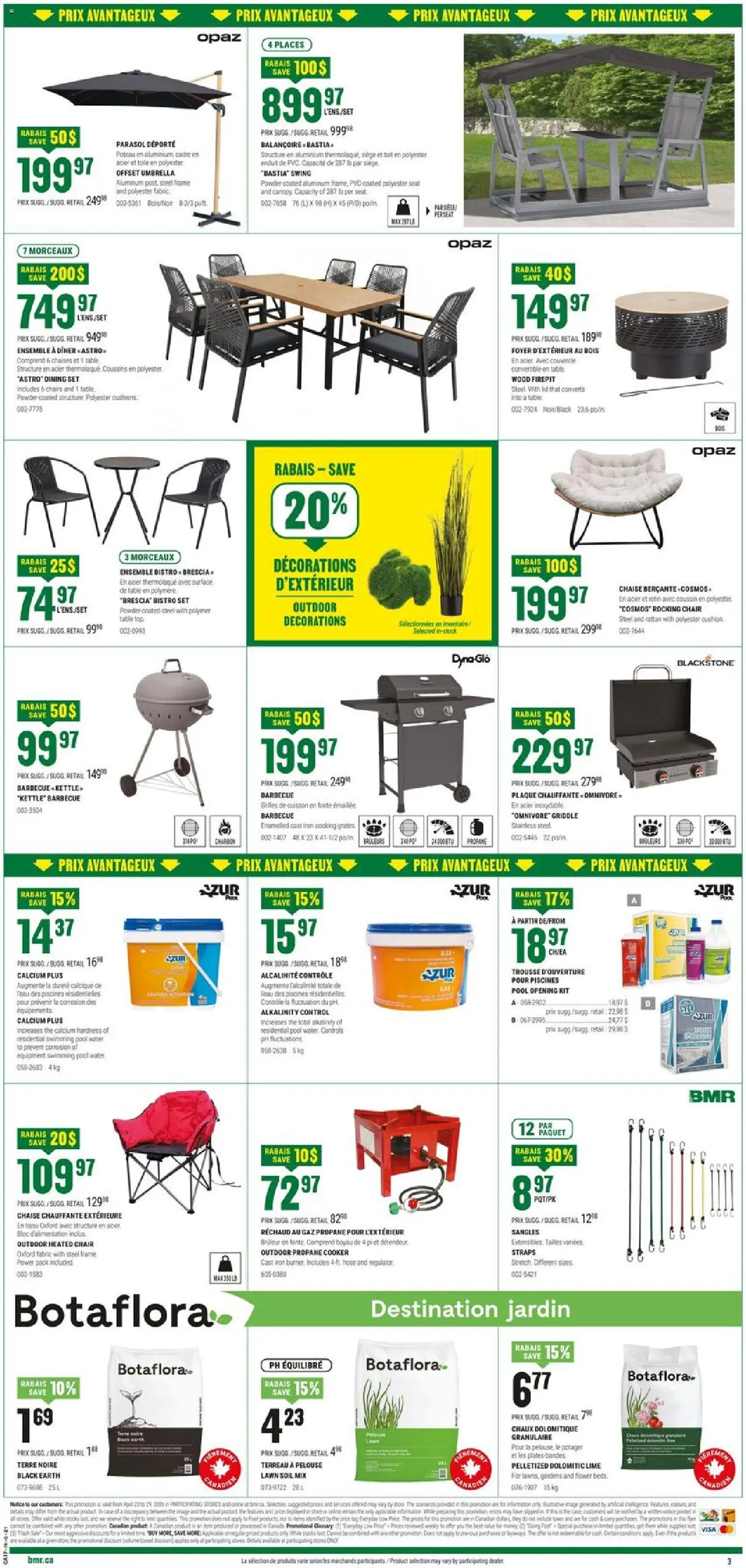 BMR flyer valid from 23.04.2026 | Page: 5 | Products: Umbrella, Kettle, Powder, Chair