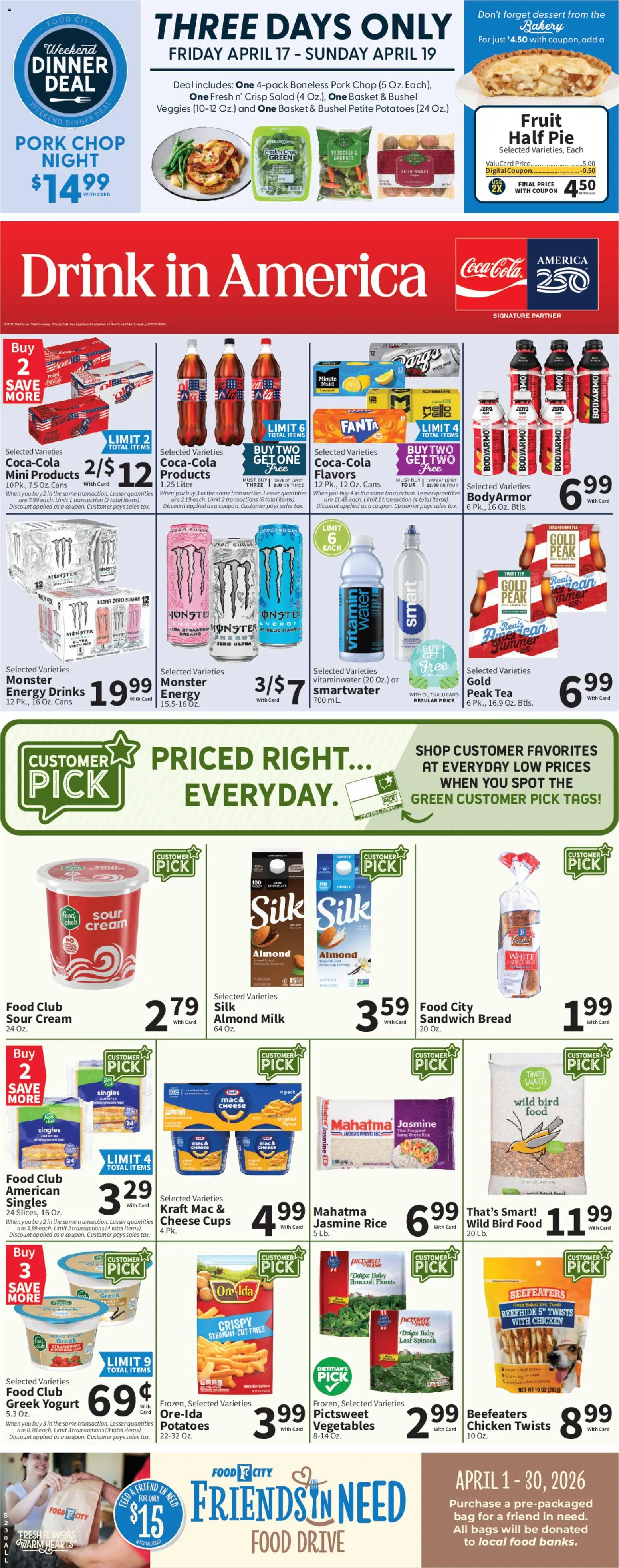 Food City Weekly Ad - valid from 15.04.2026 | Page: 2 | Products: Bread, Cream, Water, Sugar