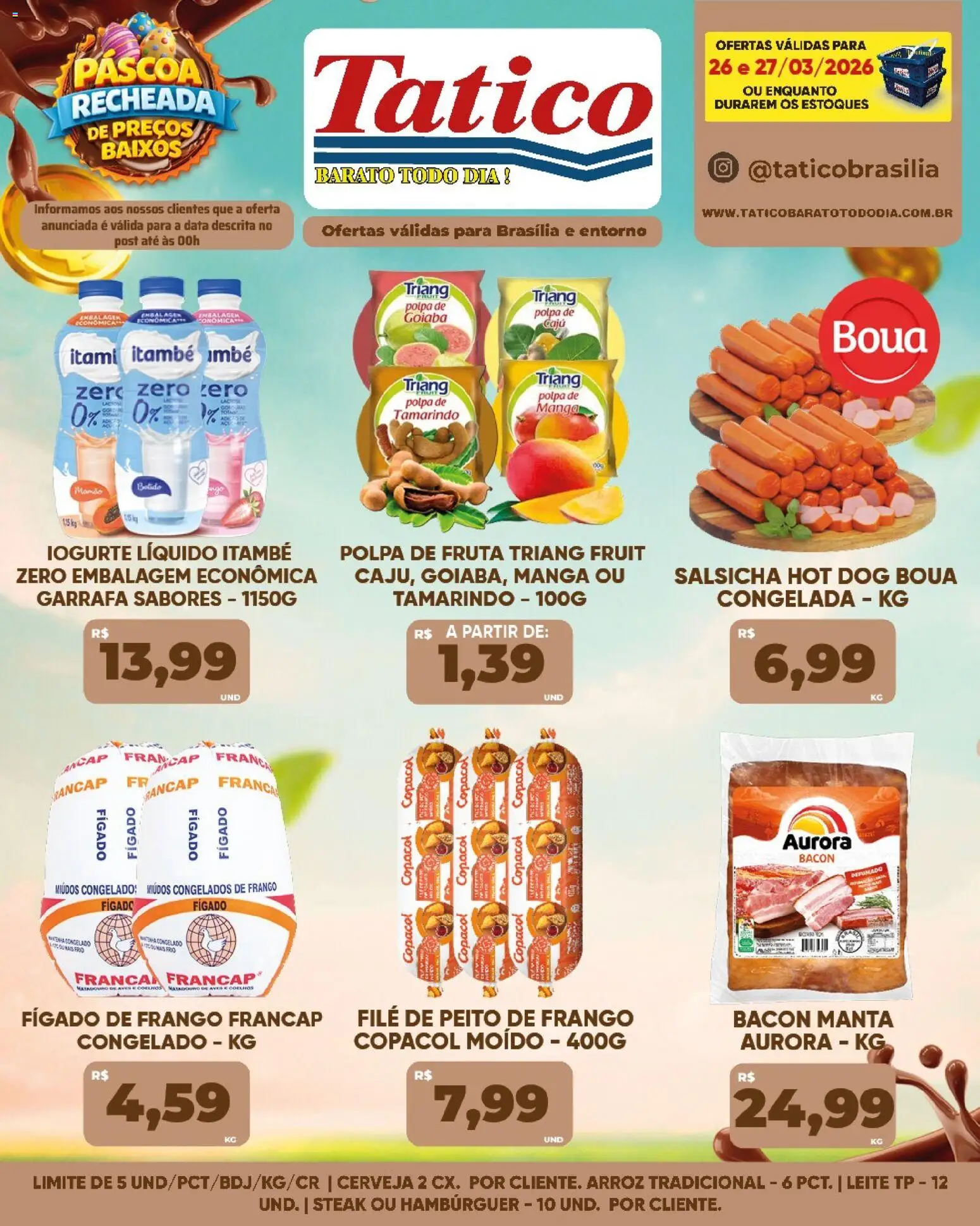 Tatico Folheto - válido de 26.03.2026 | Página: 21 | Produtos: Goiaba, Salsicha, Leite, Cerveja