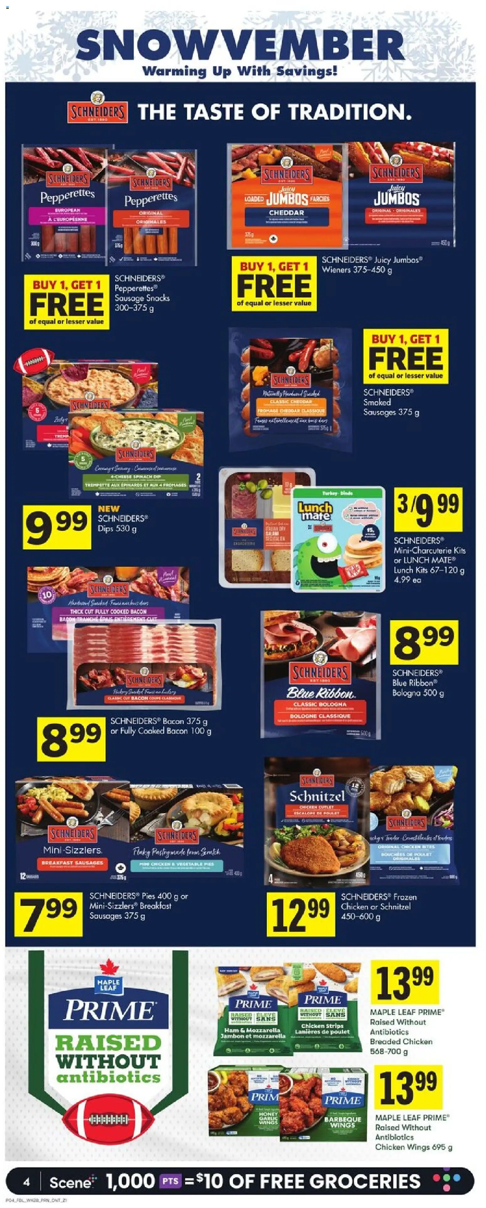 Foodland flyer valid from 06.11.2025 | Page: 5 | Products: Chicken wings, Ham, Chicken