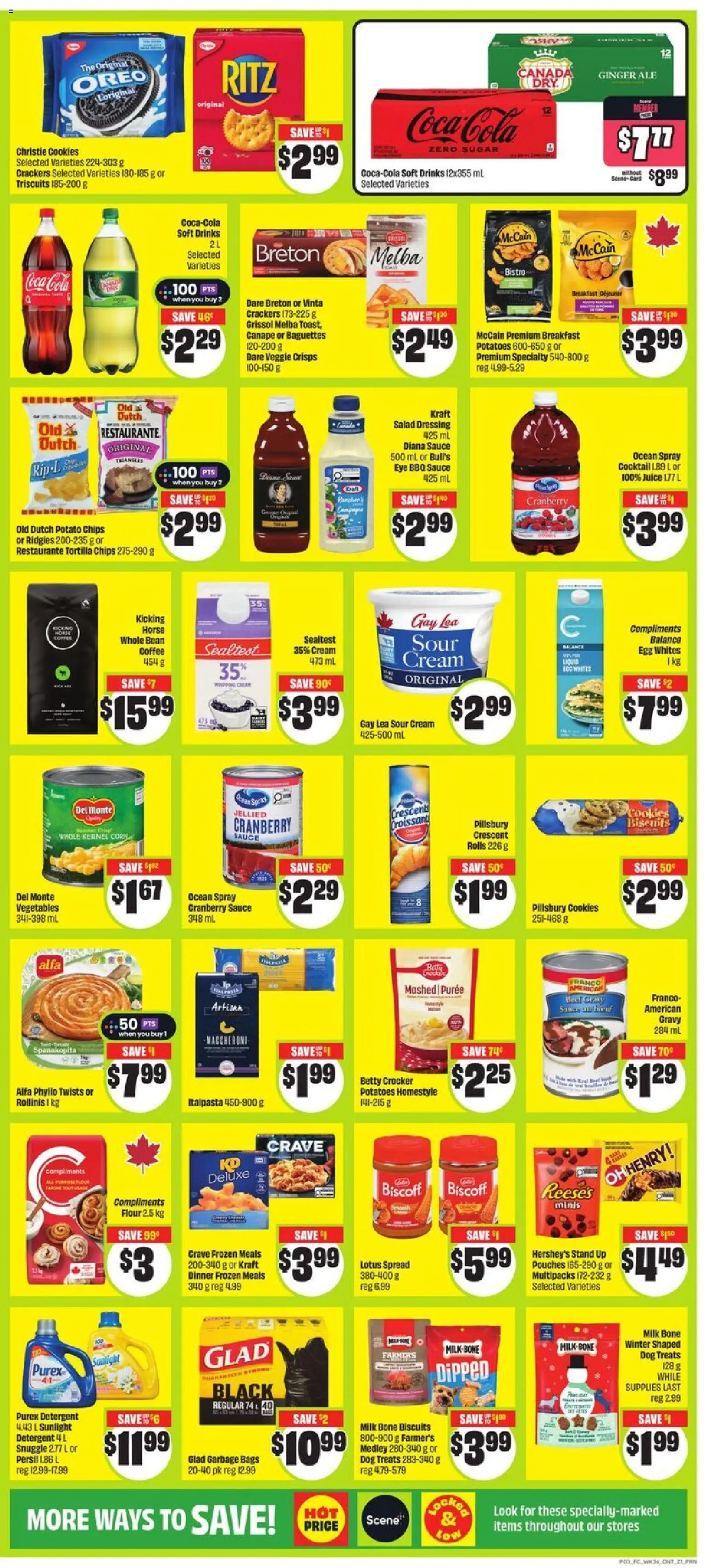 FreshCo flyer valid from 18.12.2025 | Page: 4 | Products: Sour cream, Beef, Cream, Cookies