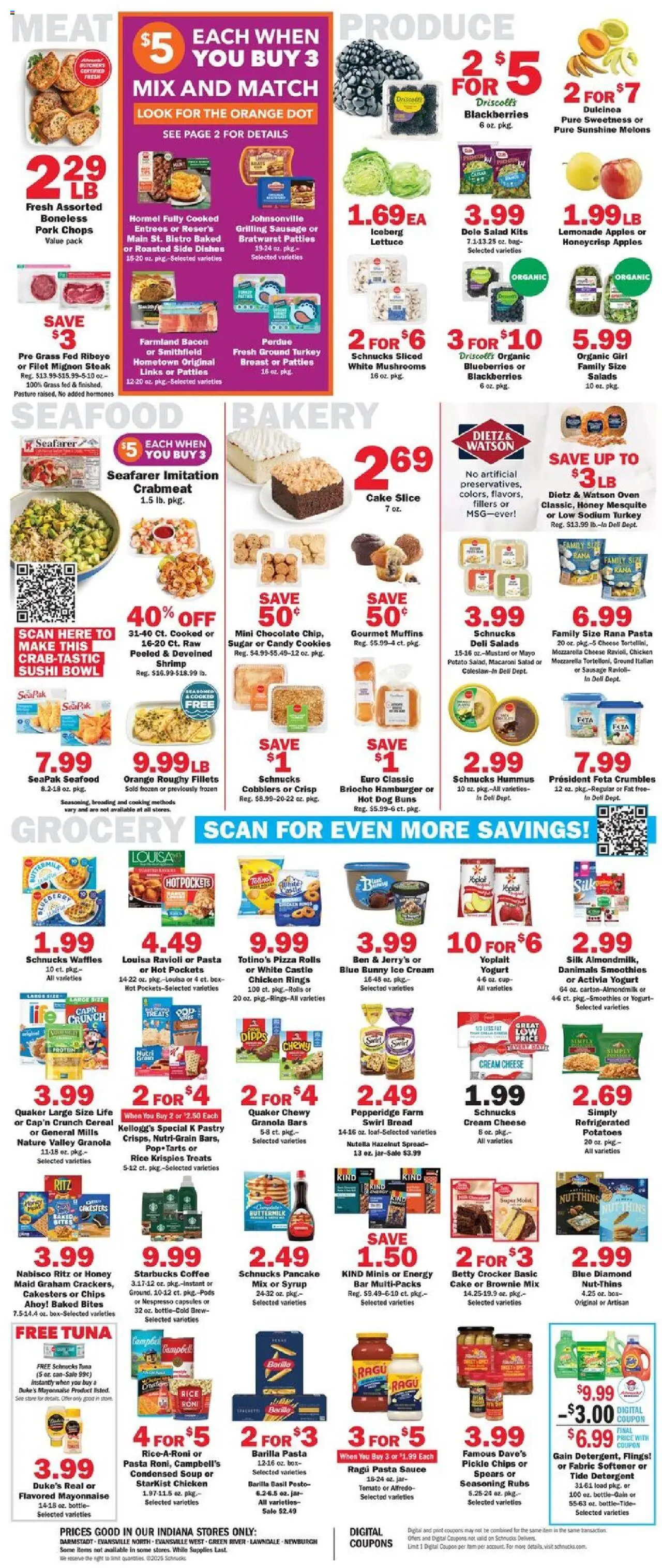 Schnucks Weekly Print Ad - IN - valid from 13.08.2025 | Page: 4 | Products: Lettuce, Coffee, Ice cream, Mayonnaise