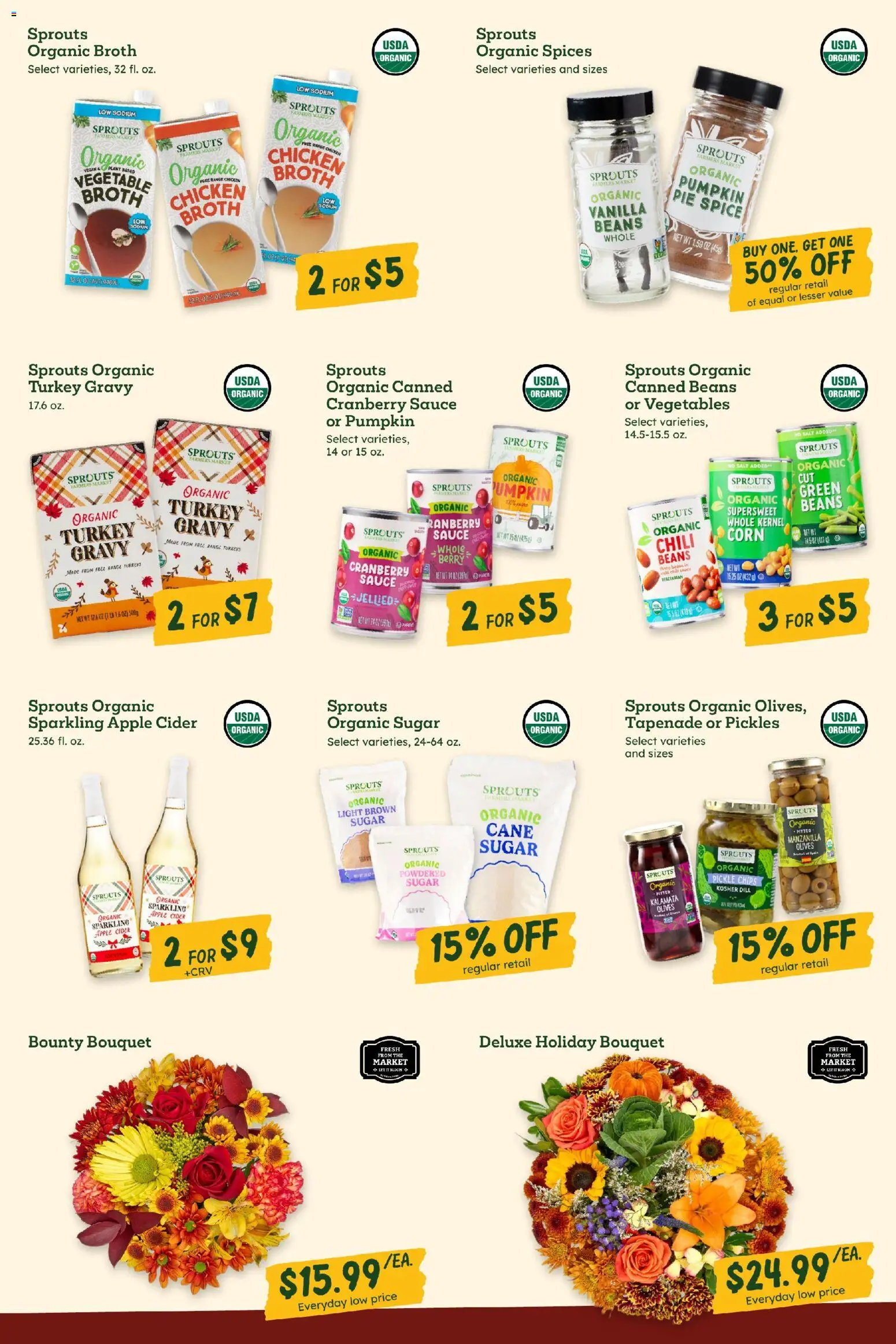 Sprouts Weekly Ad - valid from 12.11.2025 | Page: 5 | Products: Vegetables, Sauce, Salt, Sugar