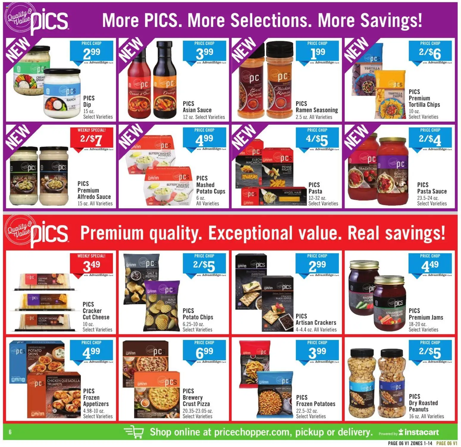 Price Chopper - Weekly Ad - valid from 05.04.2026 | Page: 6 | Products: Pasta, Cream, Potatoes, Garlic
