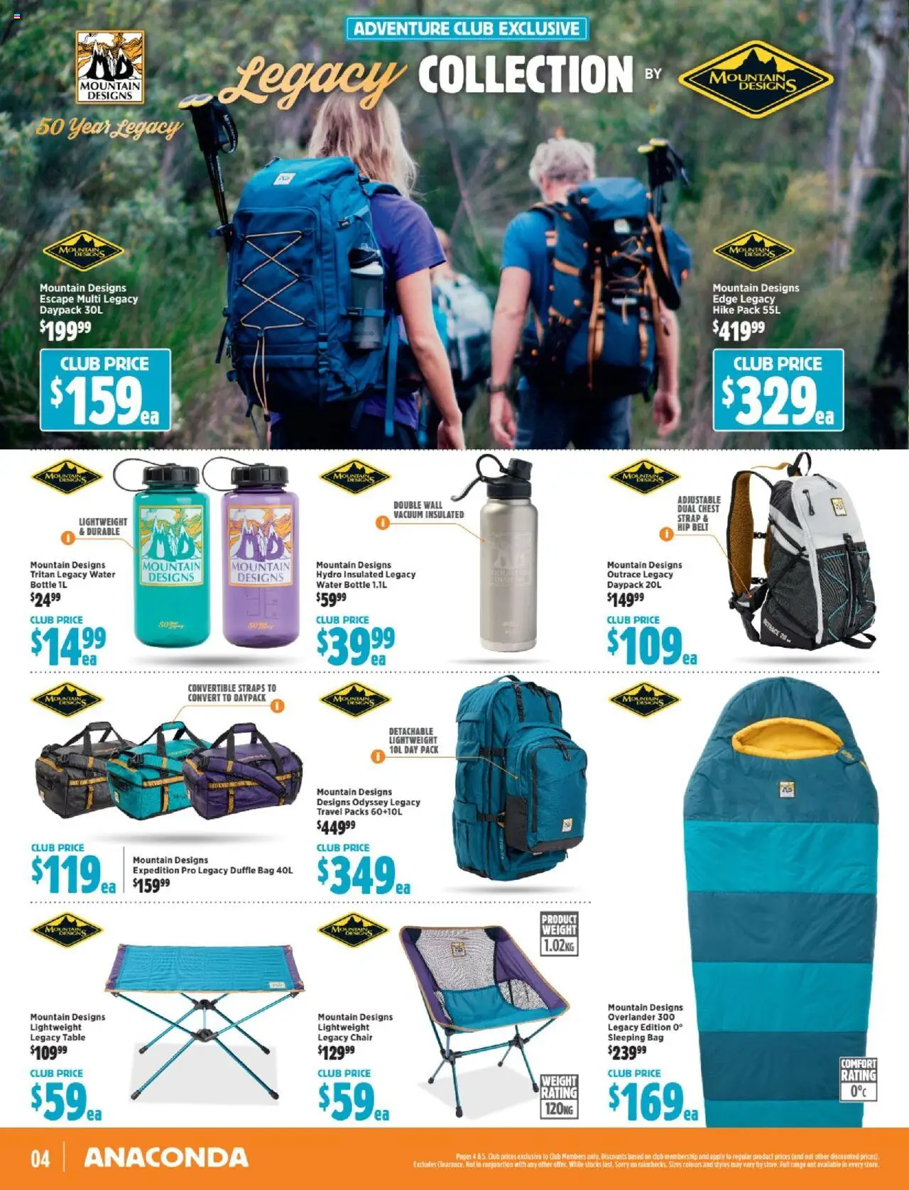 Anaconda catalogue - valid from 07.10.2025 | Page: 4 | Products: Table, Chair, Bag, Weight