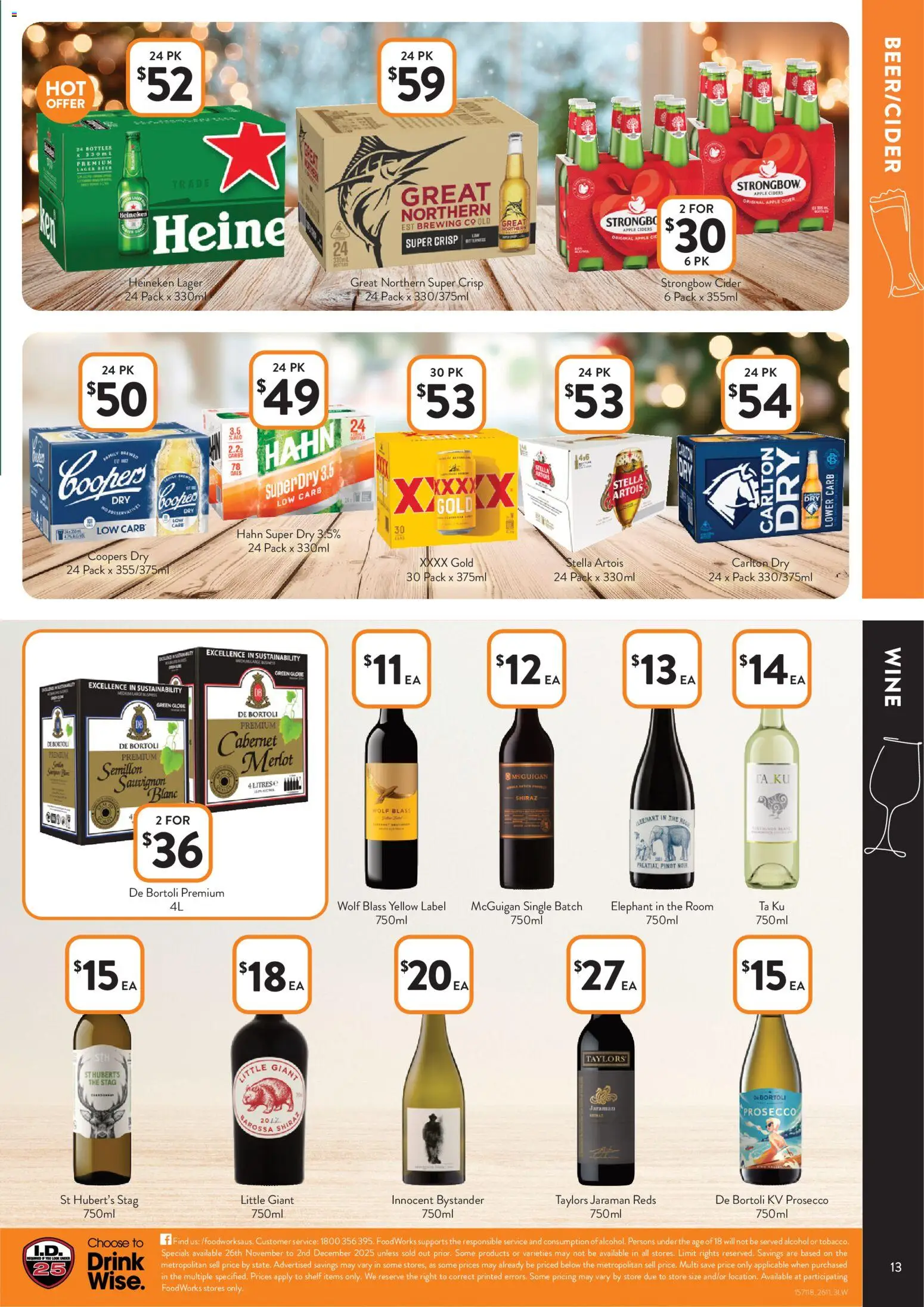 Foodworks catalogue - valid from 26.11.2025 | Page: 13 | Products: Shelf, Wine