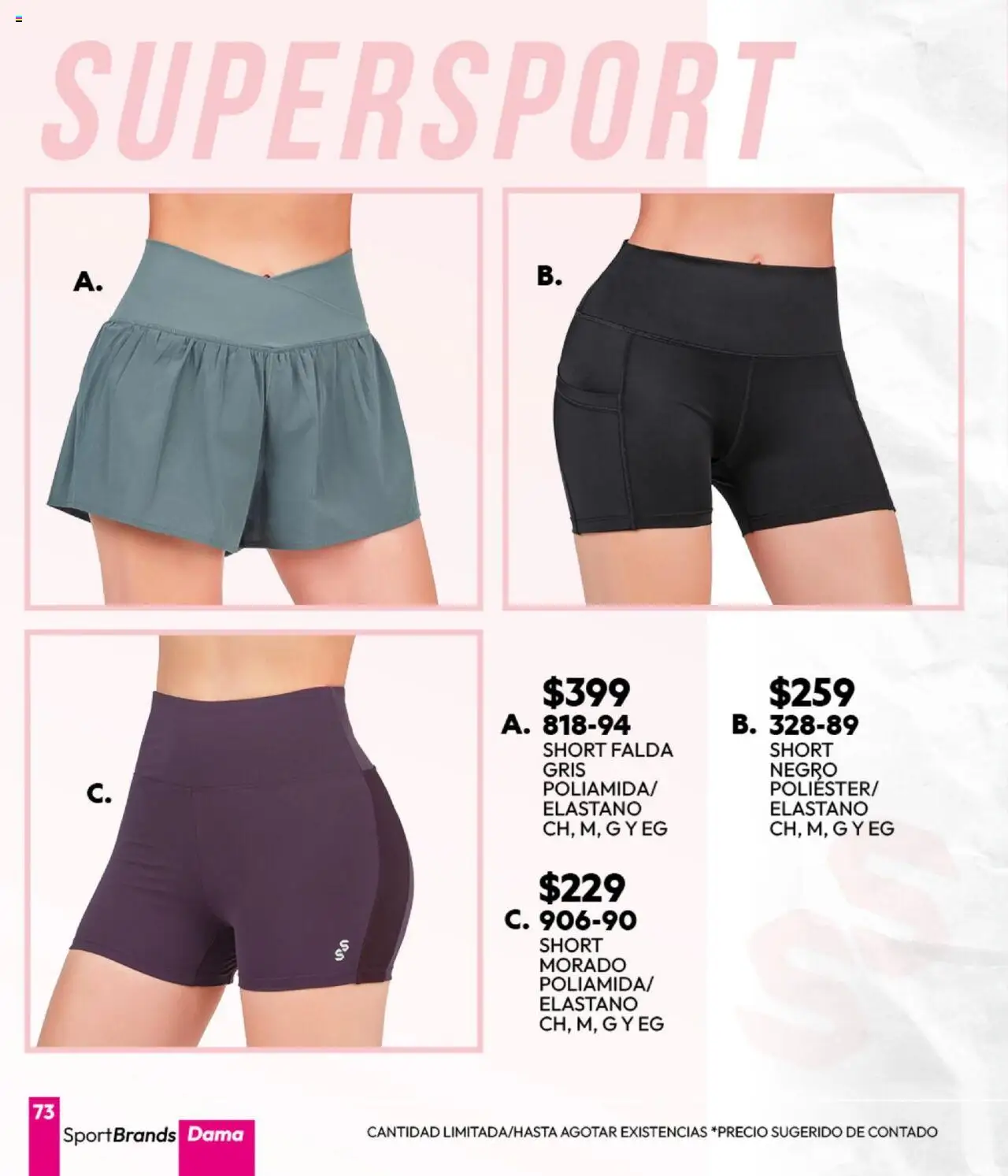 Nuevas ofertas de Cklass válidas en toda la República Mexicana desde el 16.09.2025. ¡Encuentra las mejores ofertas en Cklass - Catálogo Invierno Sportbrands! | Página: 74 | Productos: Falda, Short