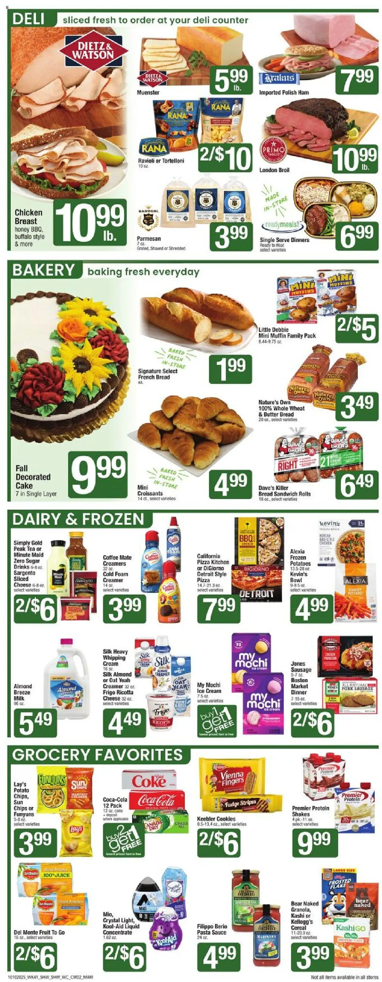 Shaw's Weekly Ad - RI - valid from 10.10.2025 | Page: 4 | Products: Ham, Pork, Pasta, Sugar