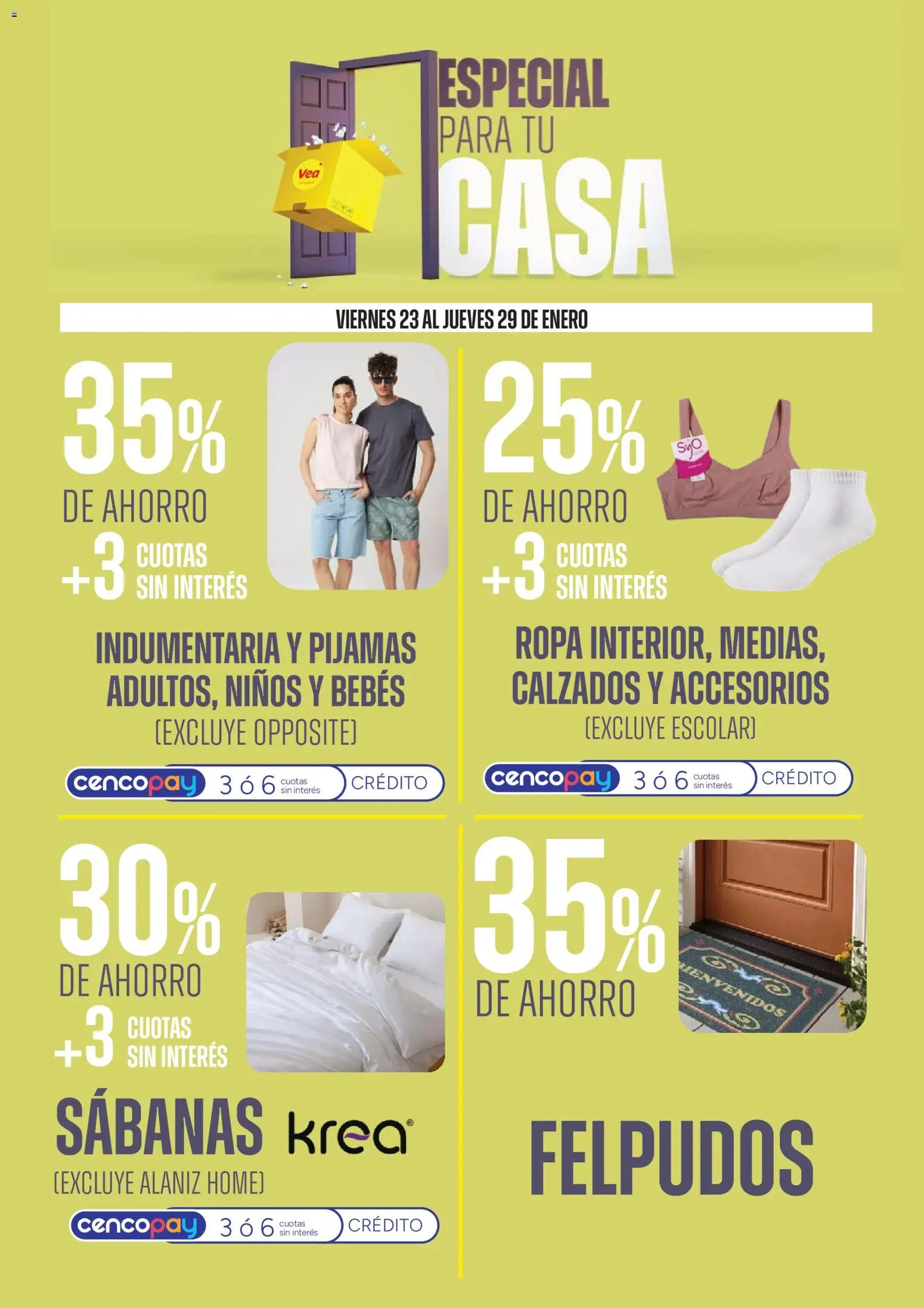 Vea - Ofertas especial para tu casa │ válido desde el 23.01.2026 | Página: 10 | Productos: Sabanas, Ropa