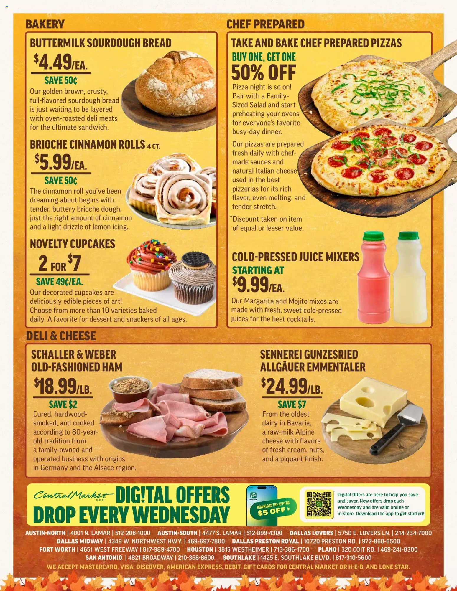Central Market Weekly Ad - valid from 29.10.2025 | Page: 4 | Products: Bakery, Pizza, Lemon, Cinnamon Roll