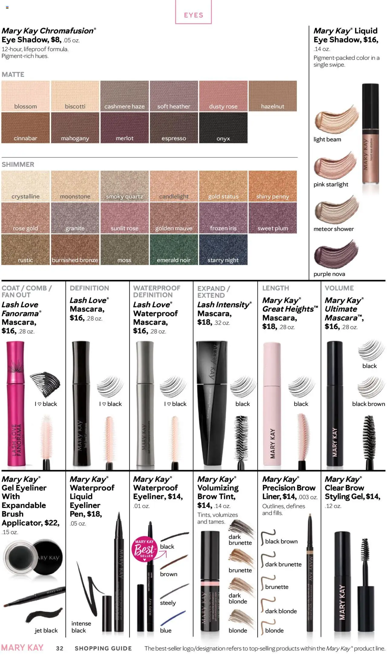 Mary Kay The Look Summer 2025 - valid from 16.05.2025 | Page: 32 | Products: Shower, Brush, Eyeliner, Coat
