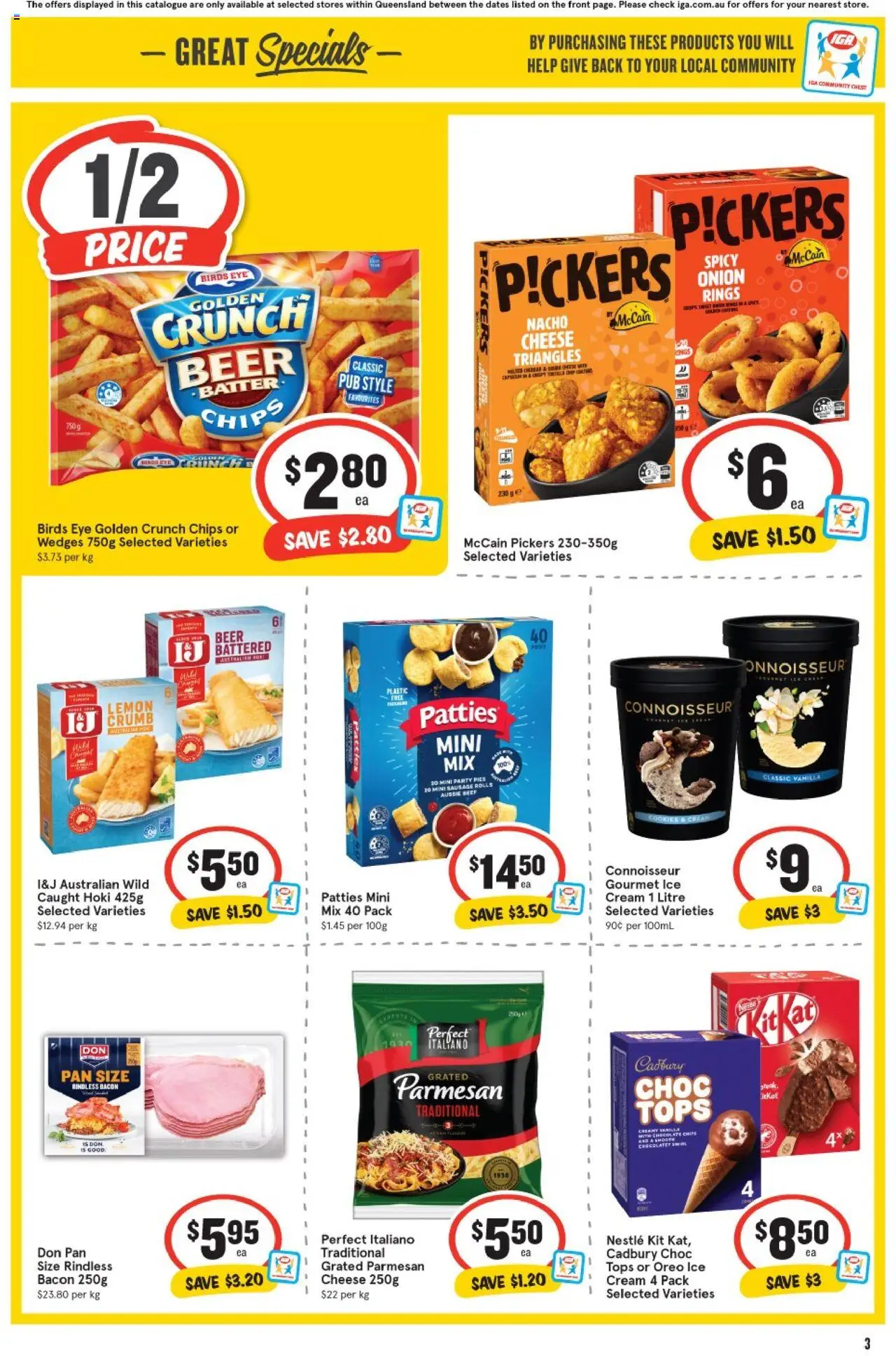 IGA catalogue - valid from 06.08.2025 | Page: 3 | Products: Crackers, Cream, Lemon, Lime