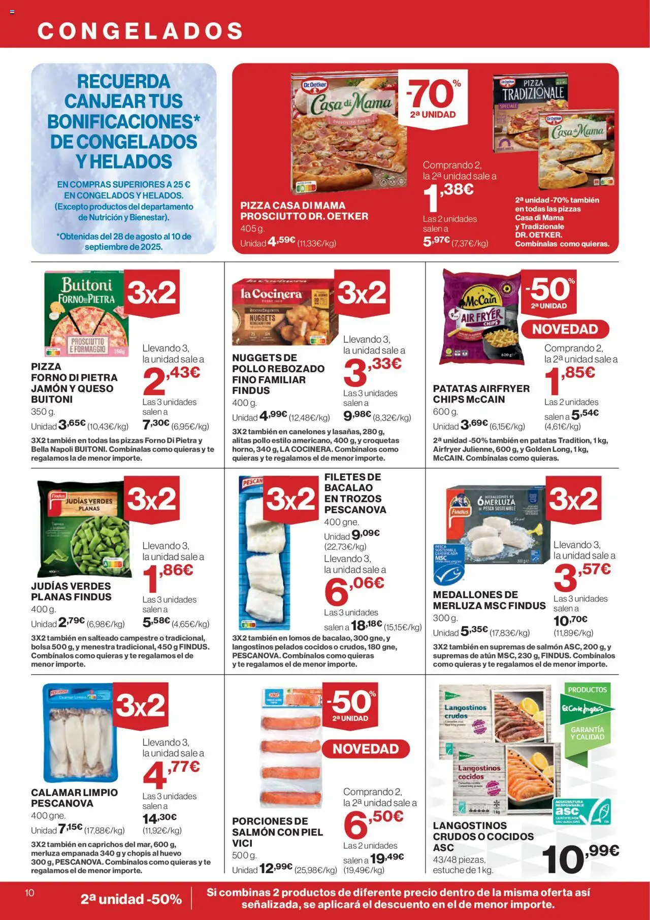 Nuevas ofertas de El Corte Inglés válidas en toda la República Mexicana desde el 11.09.2025. ¡Encuentra las mejores ofertas en El Corte Inglés - Catálogo Nuestros Mejores Precios! | Página: 10 | Productos: Bolsa, Huevo, Estuche, Pizza