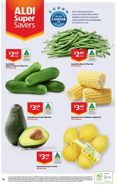 Preview of Aldi catalogue  - valid from 15.04.2026 | Page: 22 | Products: Cucumbers, Vegetables, Fruits