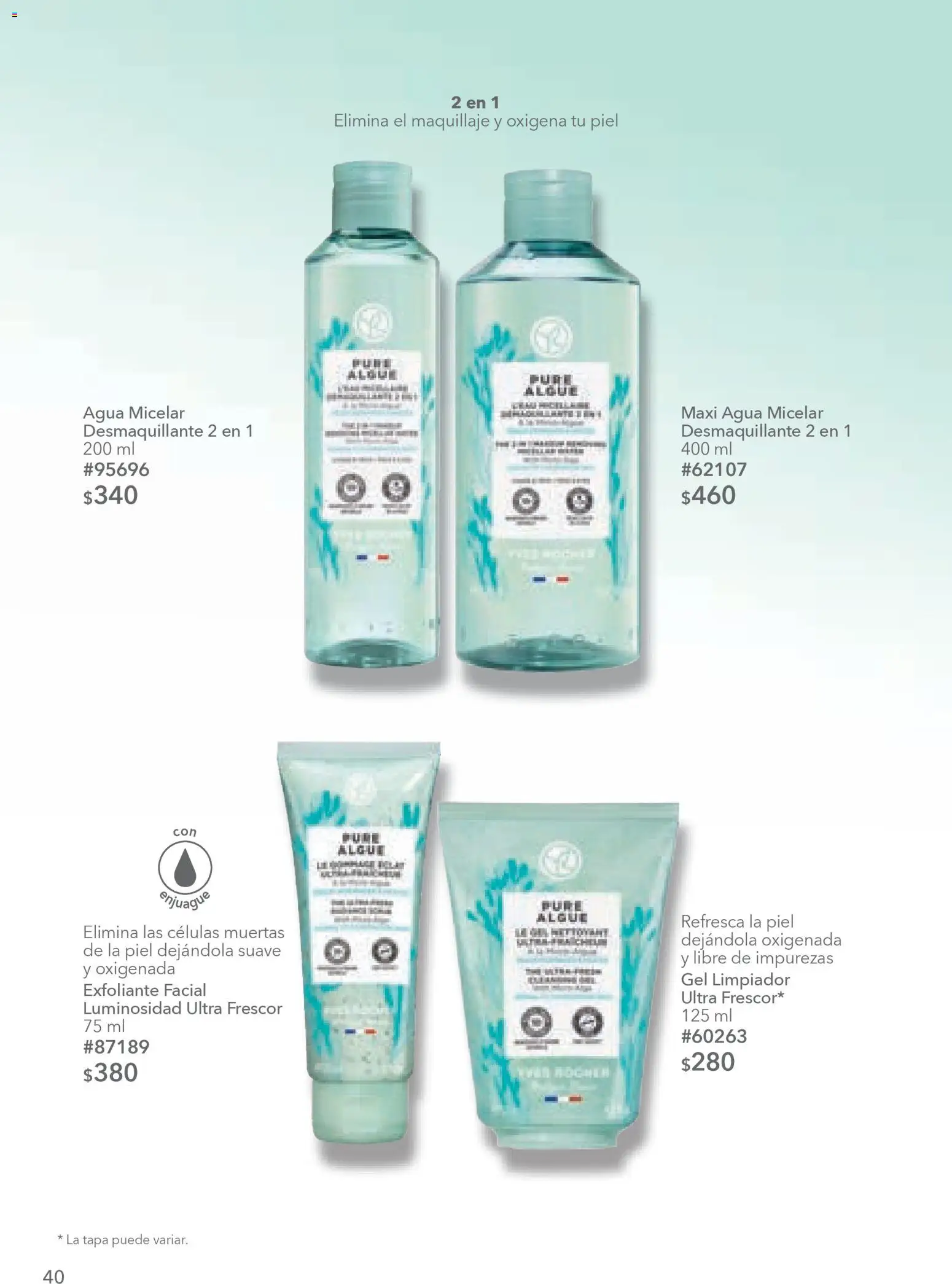 Nuevas ofertas de Yves Rocher válidas en toda la República Mexicana desde el 30.12.2025. ¡Encuentra las mejores ofertas en Yves Rocher campaña 1 2026! | Página: 40 | Productos: Exfoliante facial, Agua, Limpiador, Maquillaje